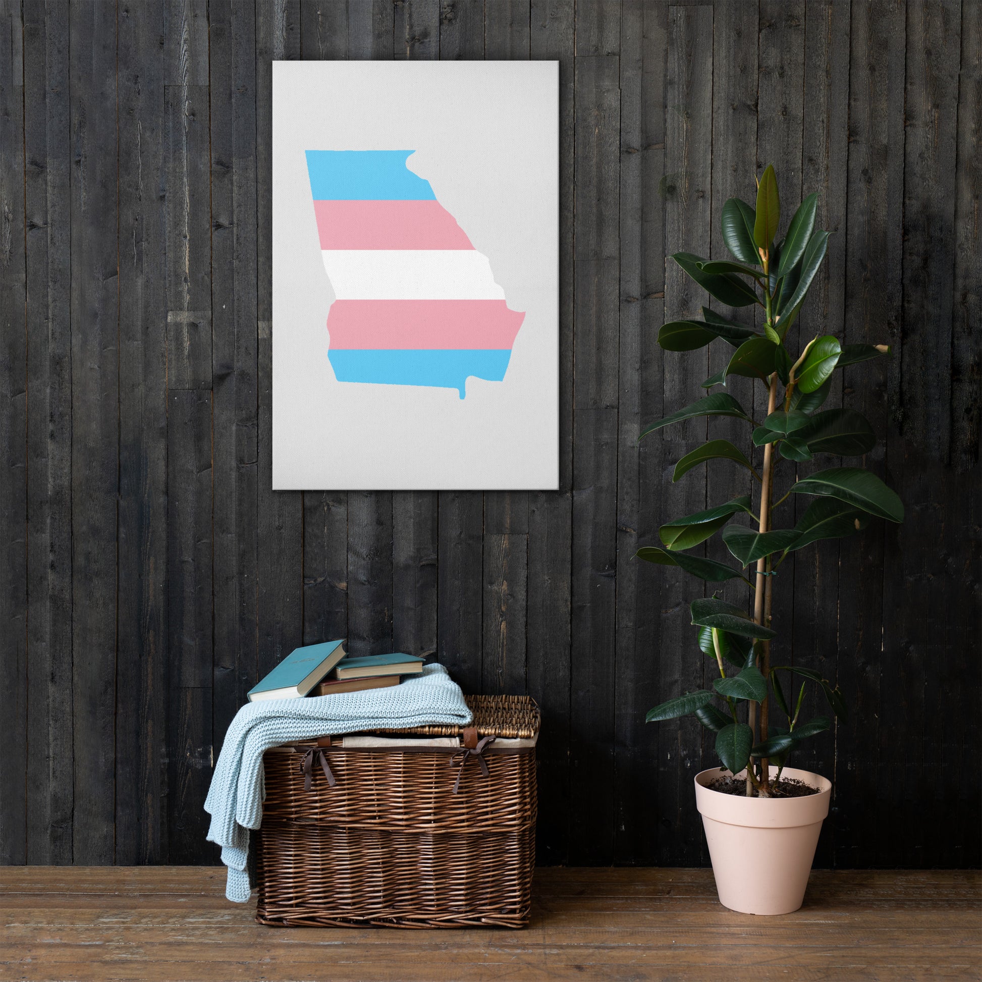 Georgia Transgender Trans Pride Canvas Wall Art thin-canvas-_in_-24x36-front-6392244c11be9