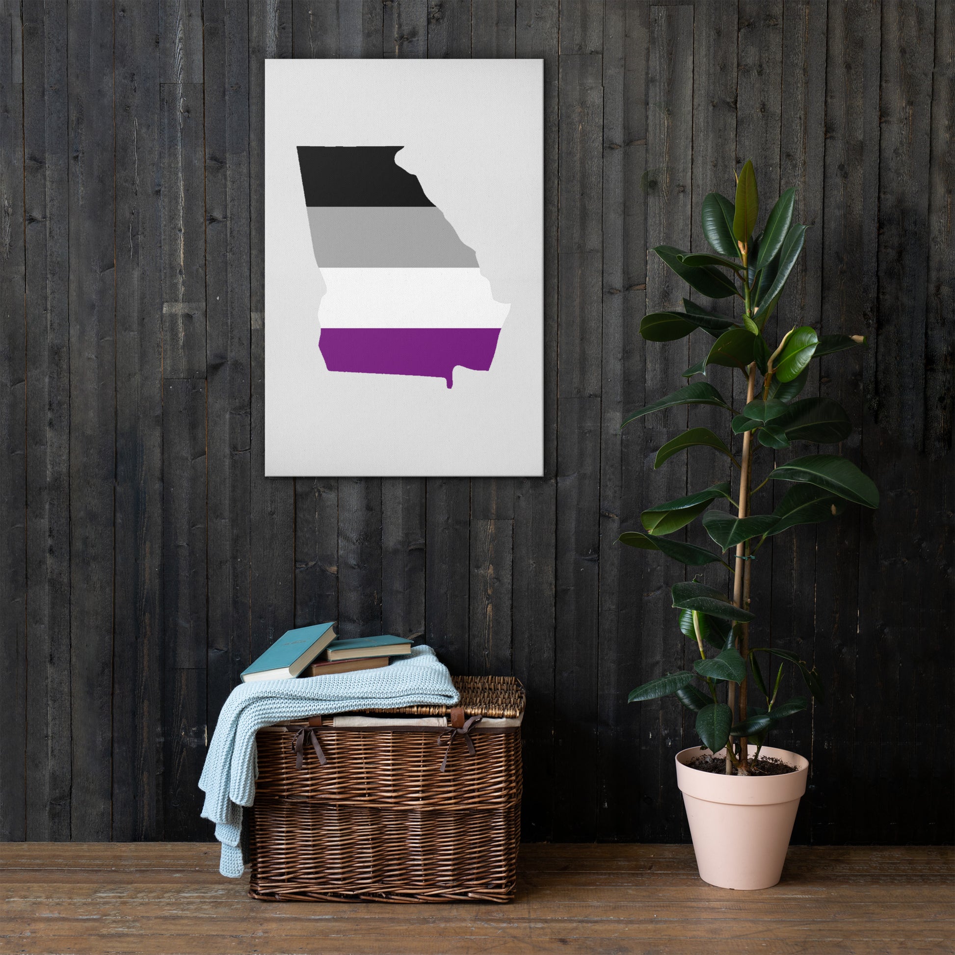 Georgia Asexual Ace Pride Canvas Wall Art thin-canvas-_in_-24x36-front-6392462d84530