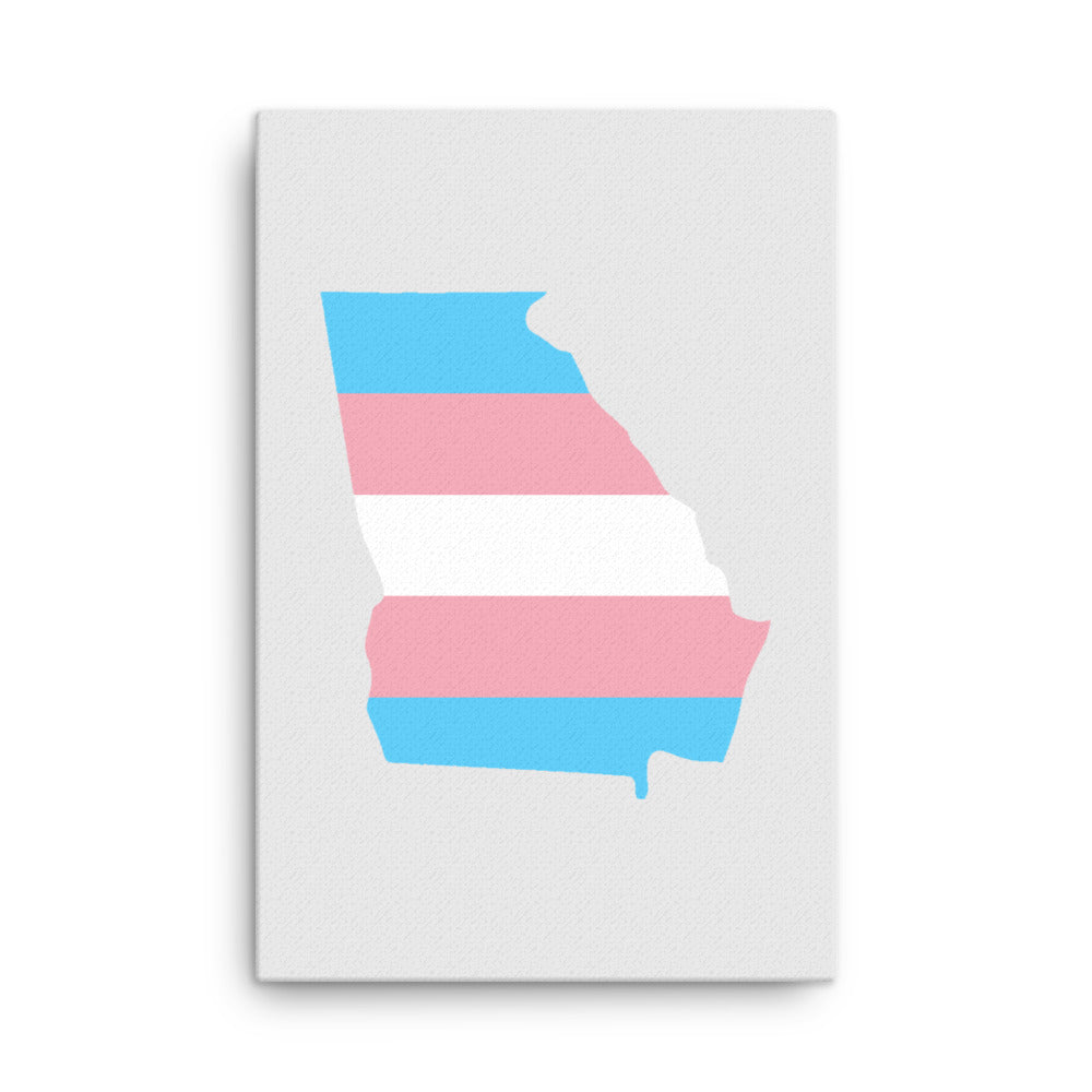 Georgia Transgender Trans Pride Canvas Wall Art 24in×36in Transgender Georgia thin-canvas-_in_-24x36-front-639254ada1edf