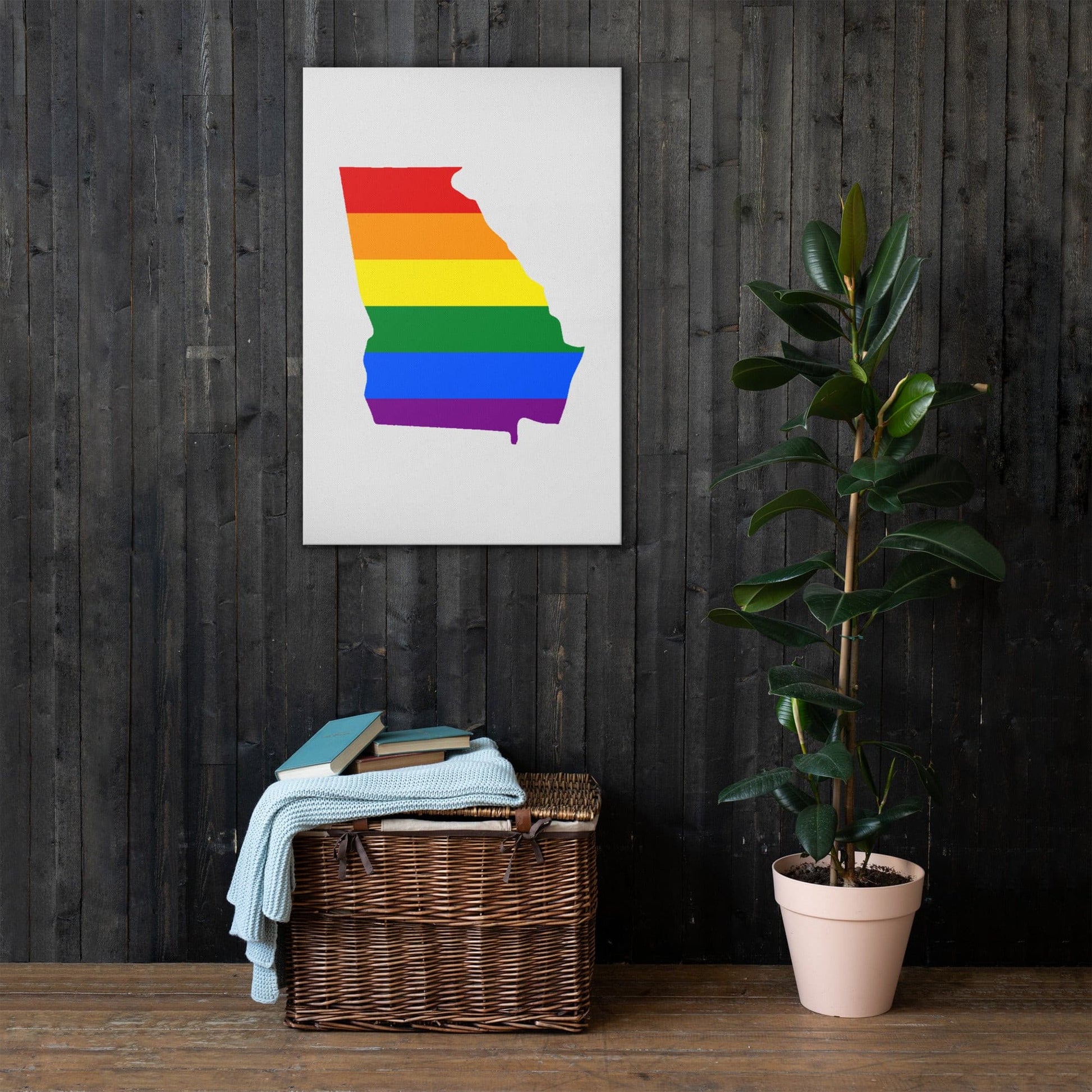 Georgia LGBTQ Pride Canvas Wall Art thin-canvas-_in_-24x36-front-63926549da619