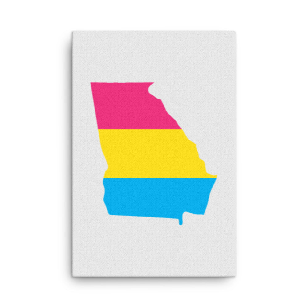 Georgia Pansexual Pan Pride Canvas Wall Art 24in×36in Pansexual Georgia thin-canvas-_in_-24x36-front-6392a01e2485c