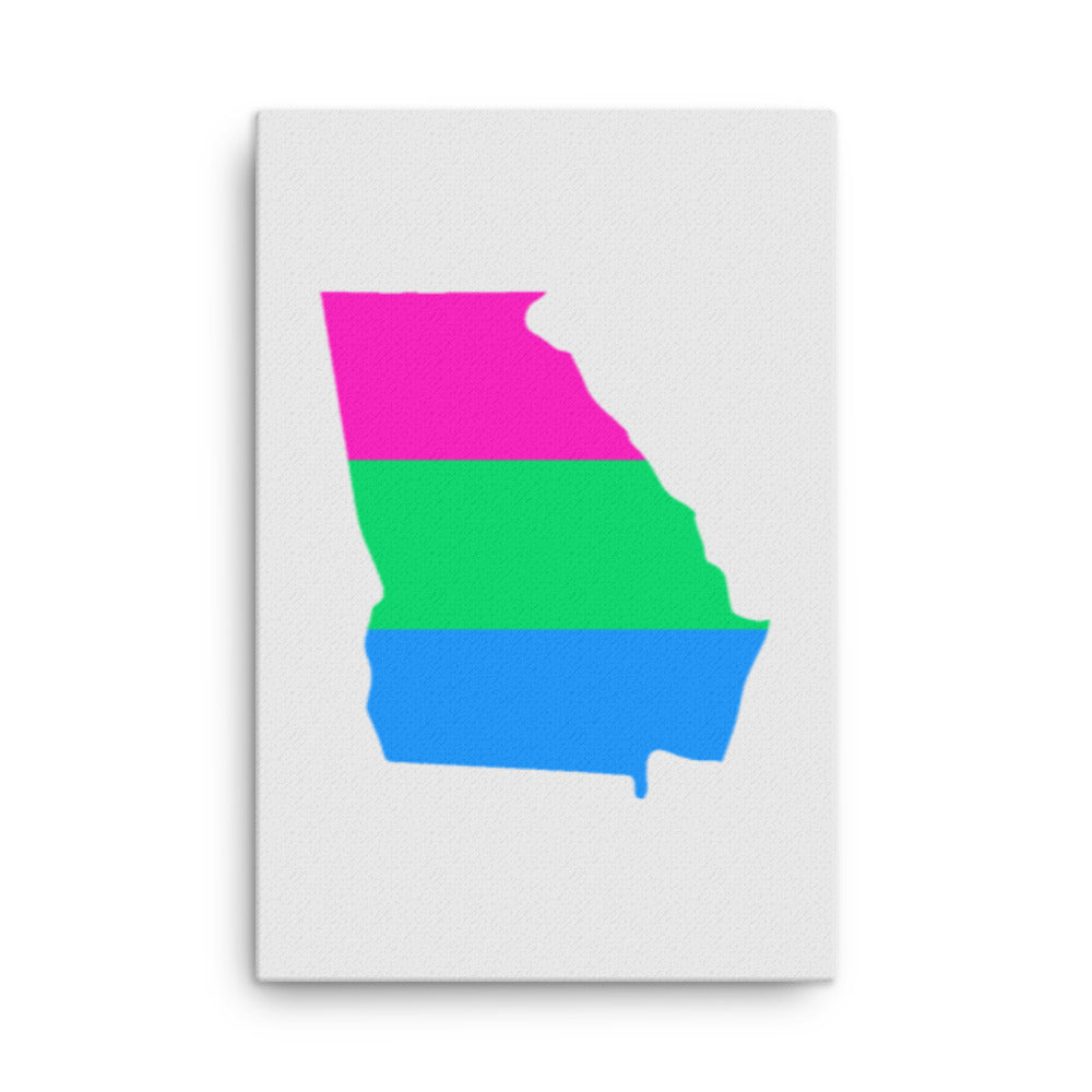 Georgia Polysexual Poly Pride Canvas Wall Art 24in×36in Polysexual Georgia thin-canvas-_in_-24x36-front-6392a365c1a46