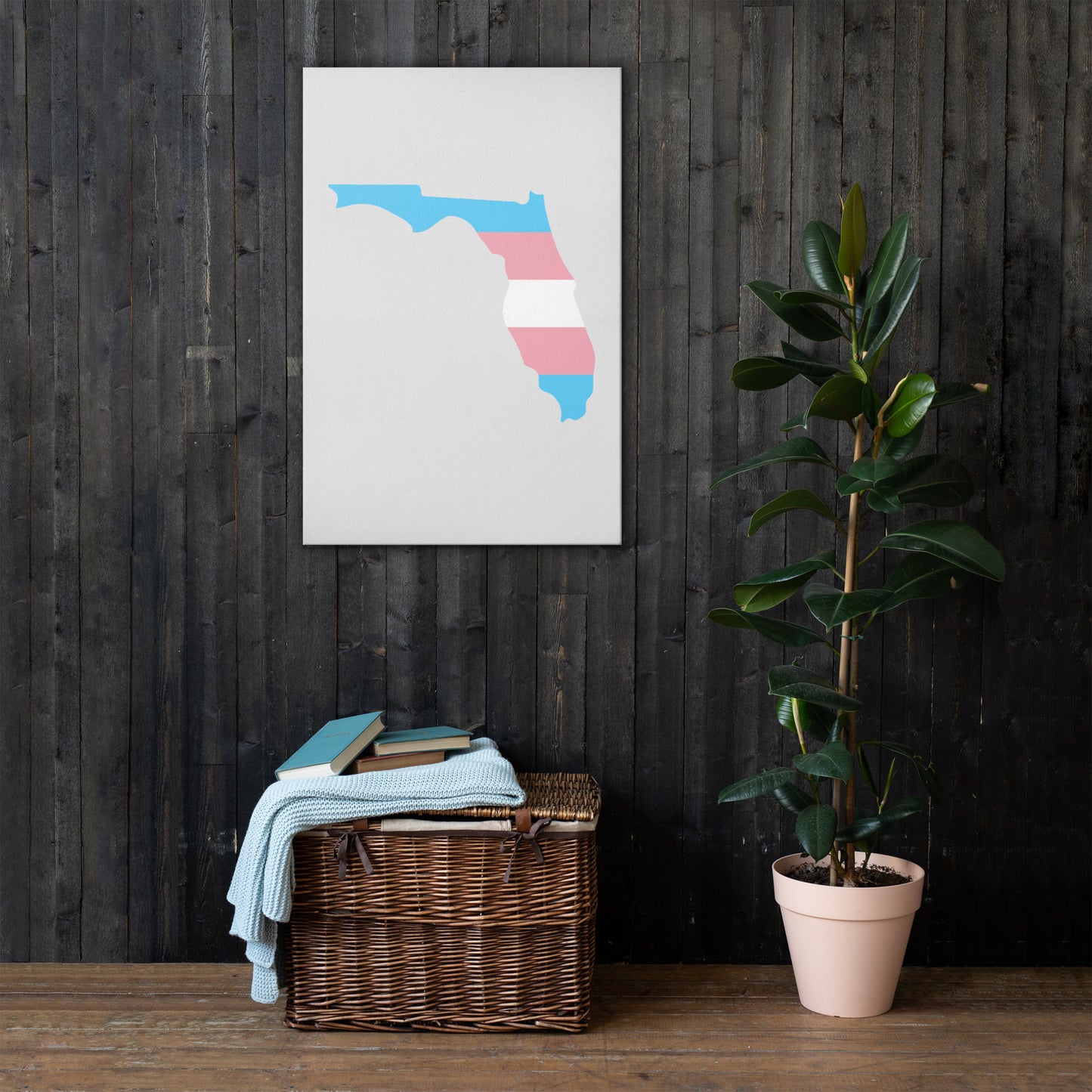 Florida Transgender Trans Pride Canvas Wall Art thin-canvas-_in_-24x36-front-6393759480a35