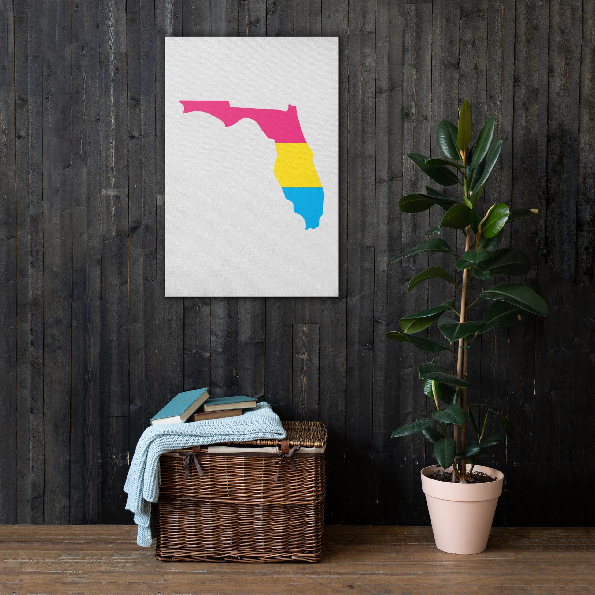 Florida Pansexual Pan Pride Canvas Wall Art thin-canvas-_in_-24x36-front-6393777f81830