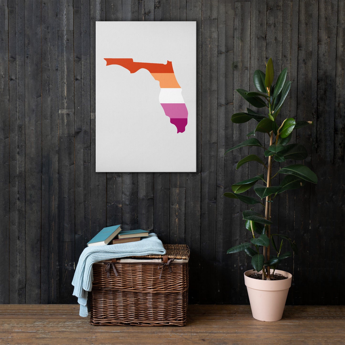 Florida Lesbian Pride Canvas Wall Art thin-canvas-_in_-24x36-front-6393829dc68e3