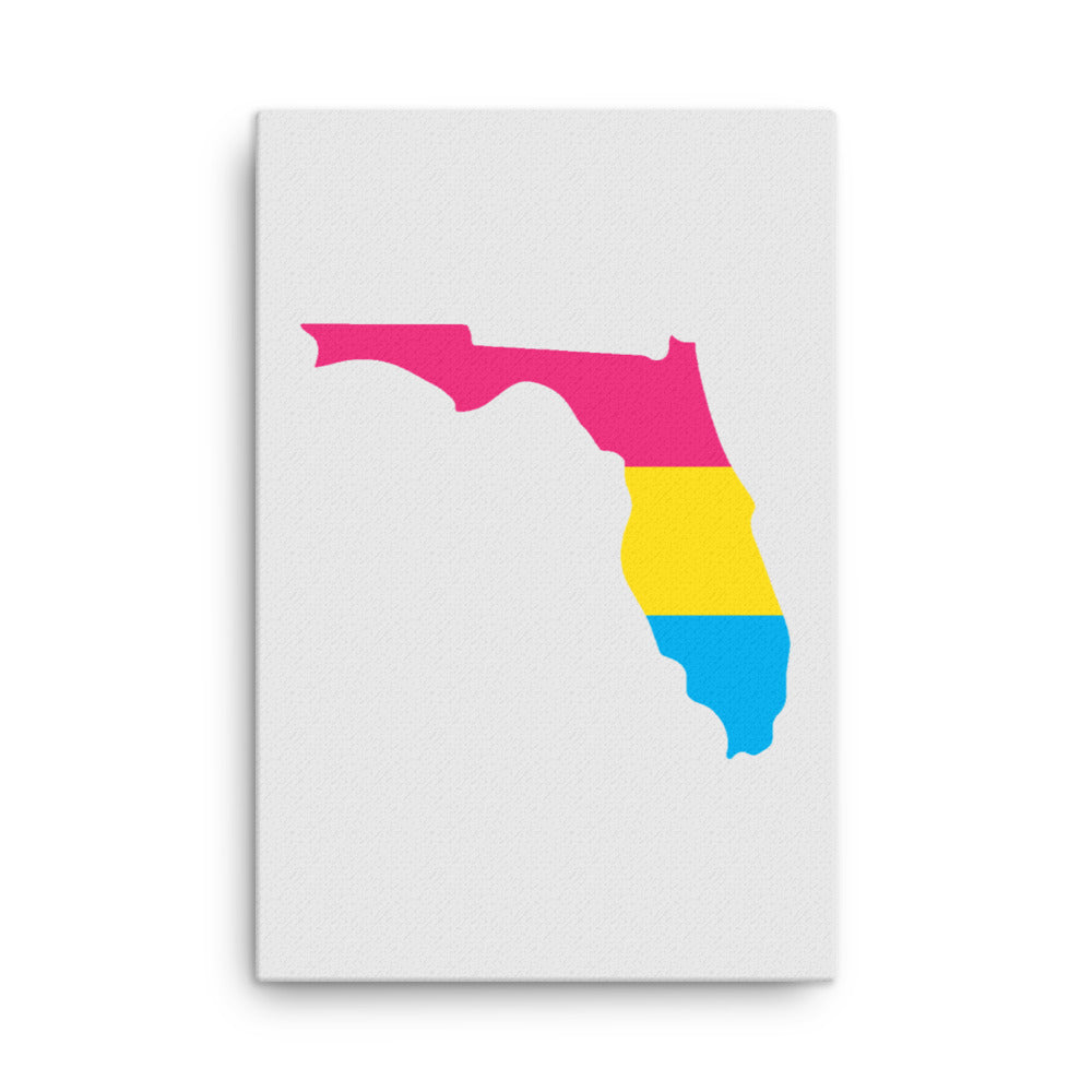 Florida Pansexual Pan Pride Canvas Wall Art 24in×36in Pansexual Florida thin-canvas-_in_-24x36-front-63991b41356a5