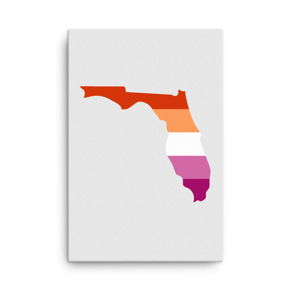 Florida Lesbian Pride Canvas Wall Art 24in×36in Lesbian Florida thin-canvas-_in_-24x36-front-63991c5911023