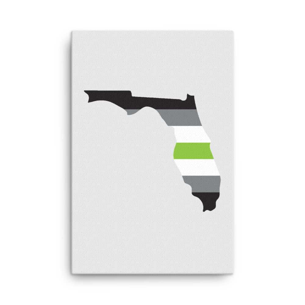 Florida Agender Pride Canvas Wall Art 24in×36in Agender Florida thin-canvas-_in_-24x36-front-6399204694251