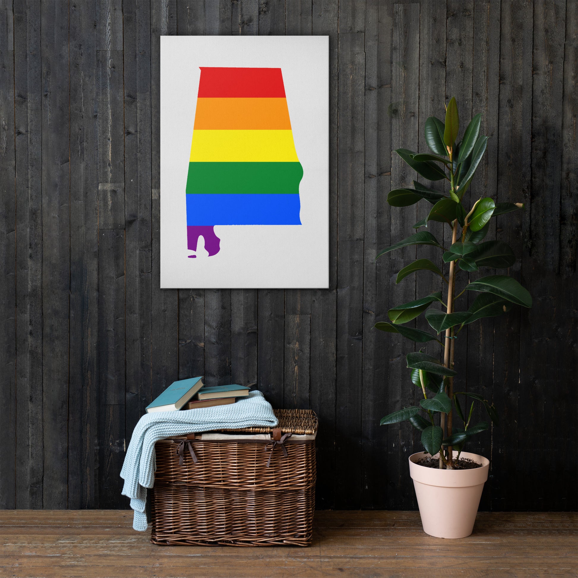 Alabama LGBTQ Pride Canvas Wall Art thin-canvas-_in_-24x36-front-63a51606c91ea