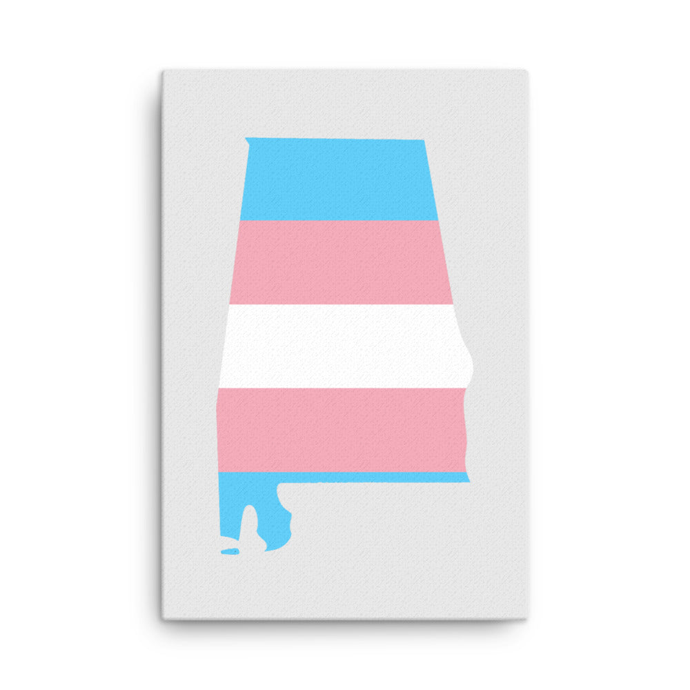 Alabama Transgender Trans Pride Canvas Wall Art 24in×36in Transgender Alabama thin-canvas-_in_-24x36-front-63a5195adedfe