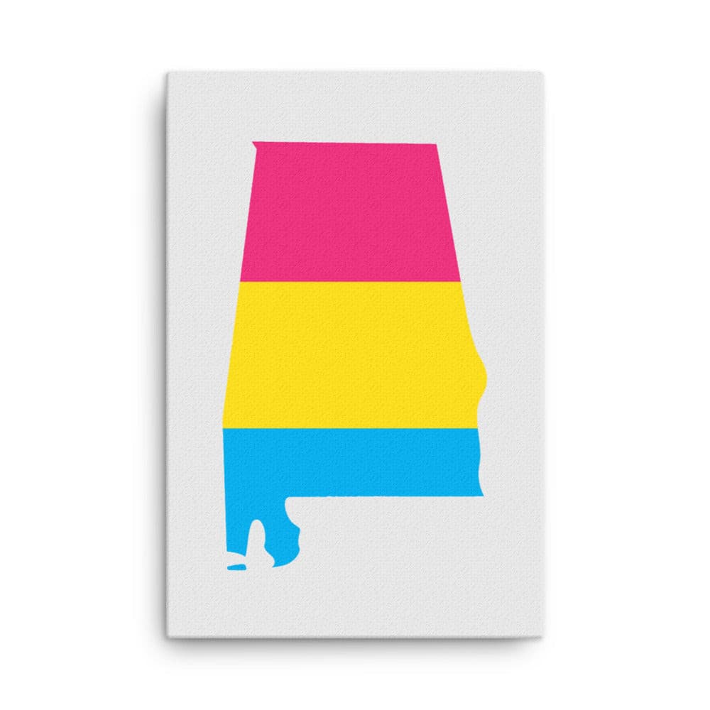 Alabama Pansexual Pan Pride Canvas Wall Art 24in×36in Pansexual Alabama thin-canvas-_in_-24x36-front-63a51b999aad2