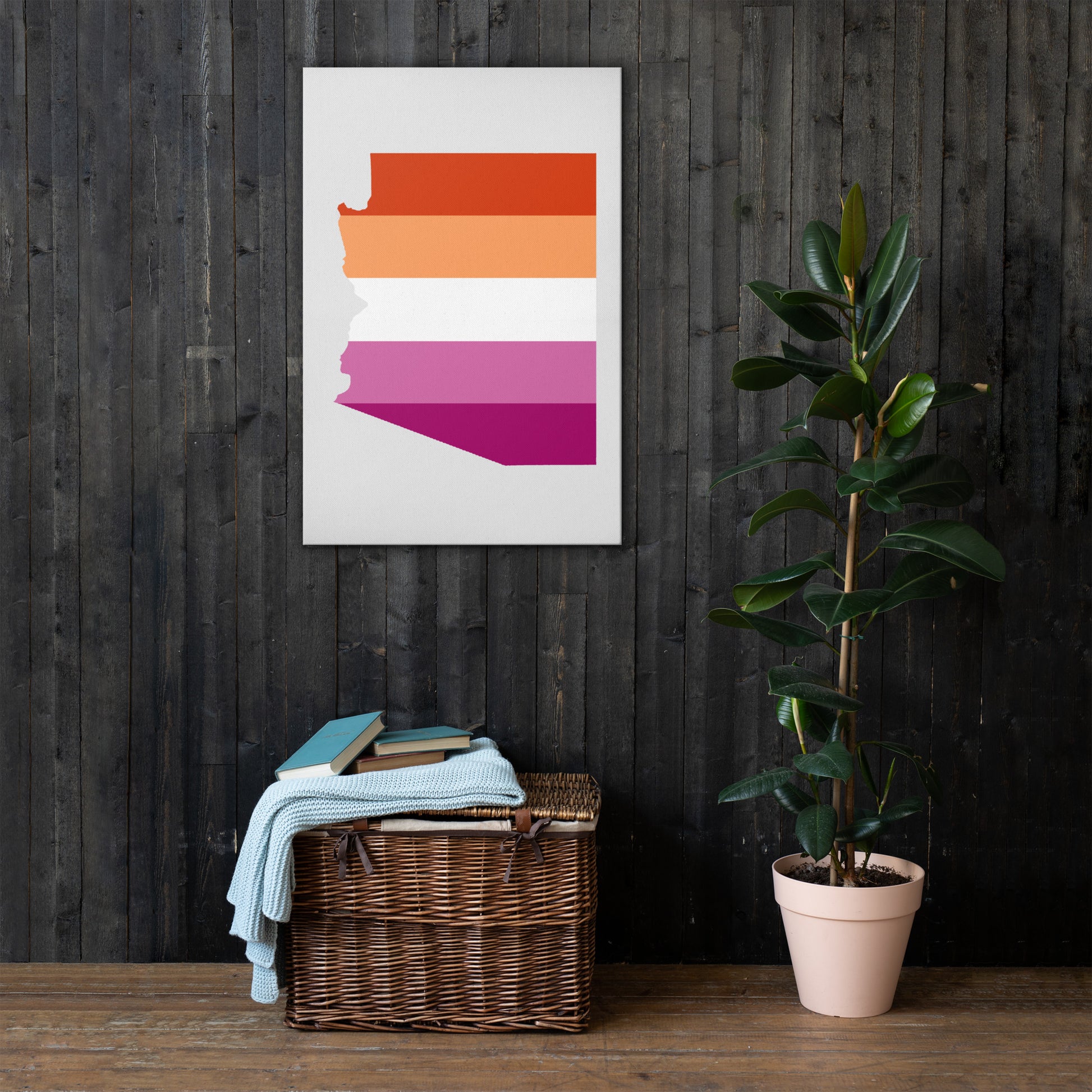 Arizona Lesbian Pride Canvas Wall Art thin-canvas-_in_-24x36-front-63abad68c624c