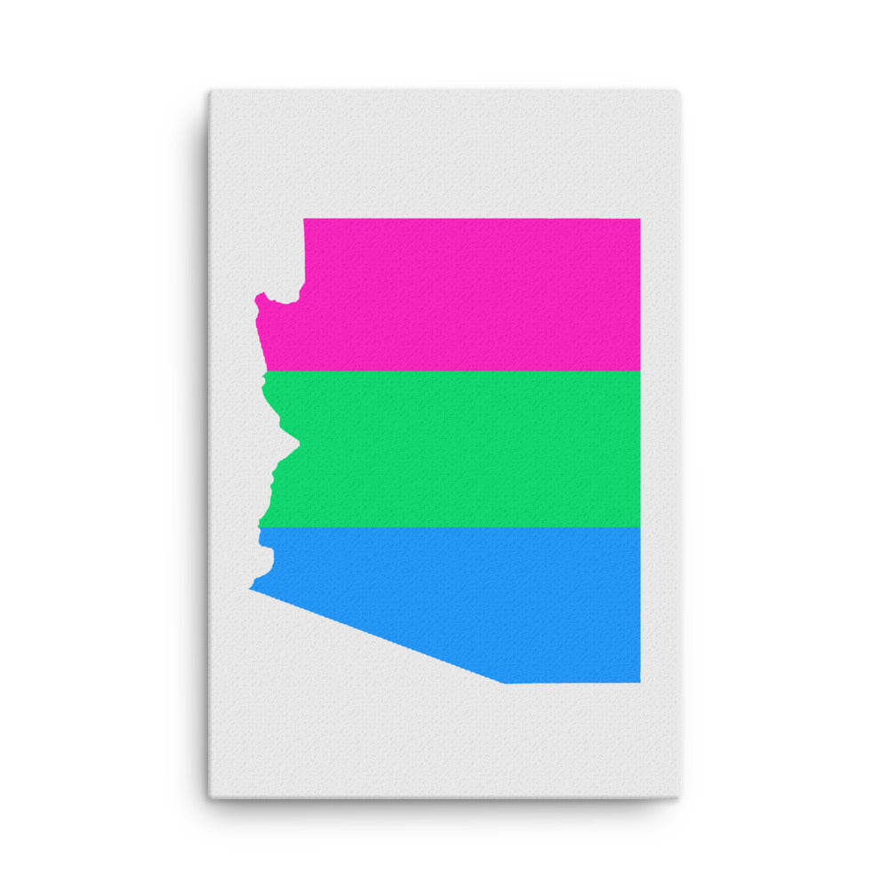 Arizona Polysexual Poly Pride Canvas Wall Art 24in×36in Polysexual Arizona thin-canvas-_in_-24x36-front-63acf1a10a651