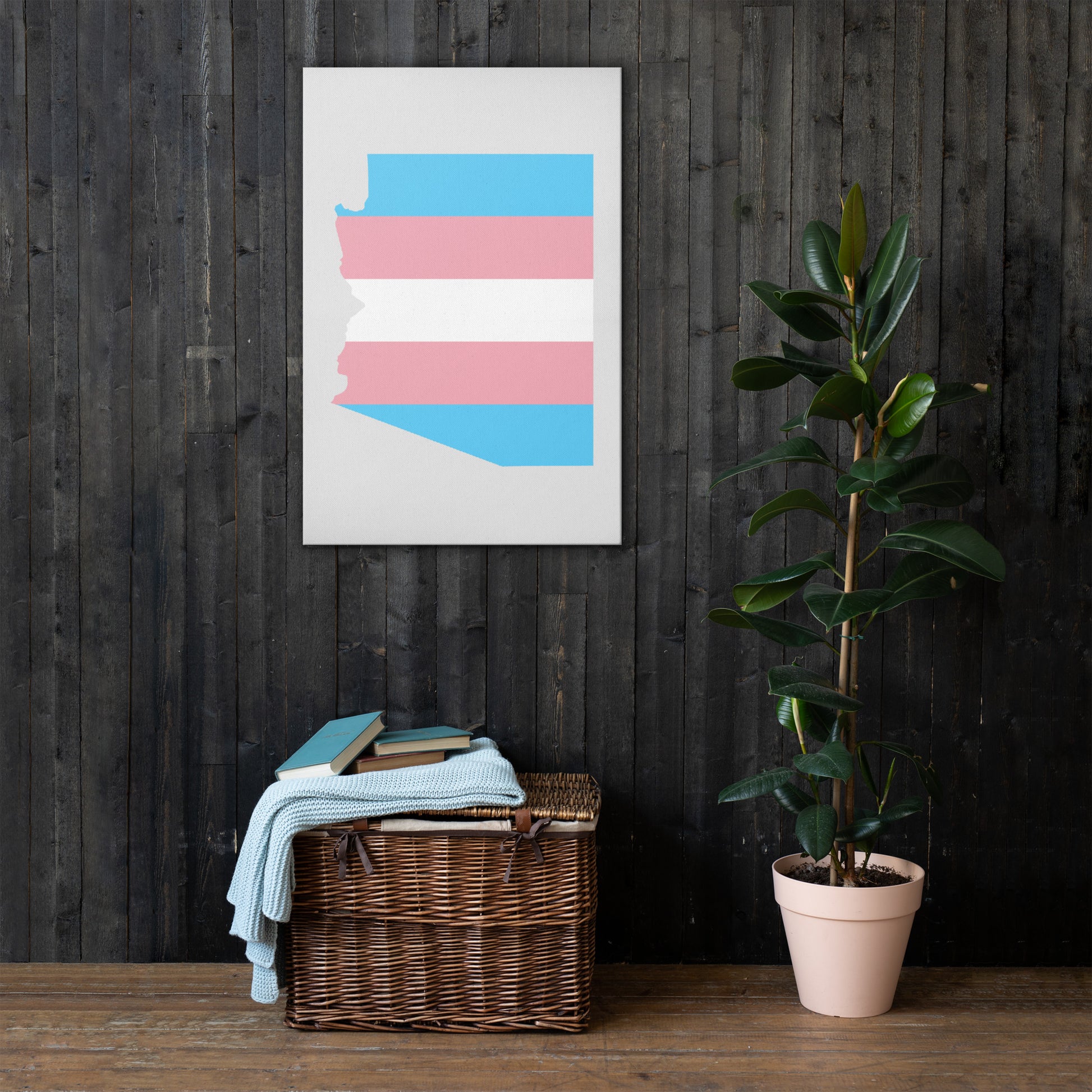 Arizona Transgender Trans Pride Canvas Wall Art thin-canvas-_in_-24x36-front-63acf57423d5a