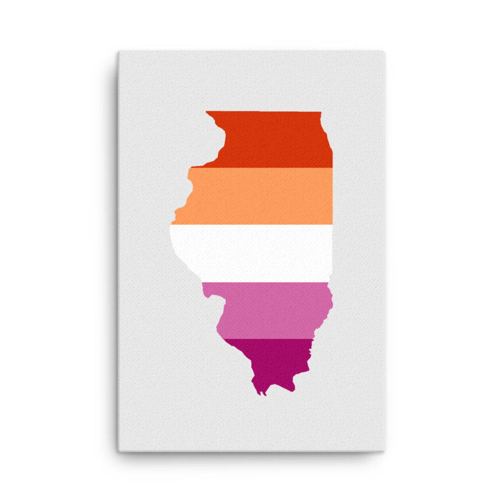 Illinois Lesbian Pride Canvas Wall Art 24″×36″ Lesbian Illinois thin-canvas-_in_-24x36-front-63ed79bc35b65