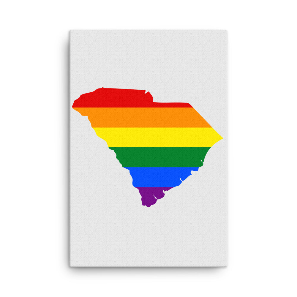 South Carolina LGBTQ Pride Canvas Wall Art 24″×36″ Pride South Carolina thin-canvas-_in_-24x36-front-641c9f425539e