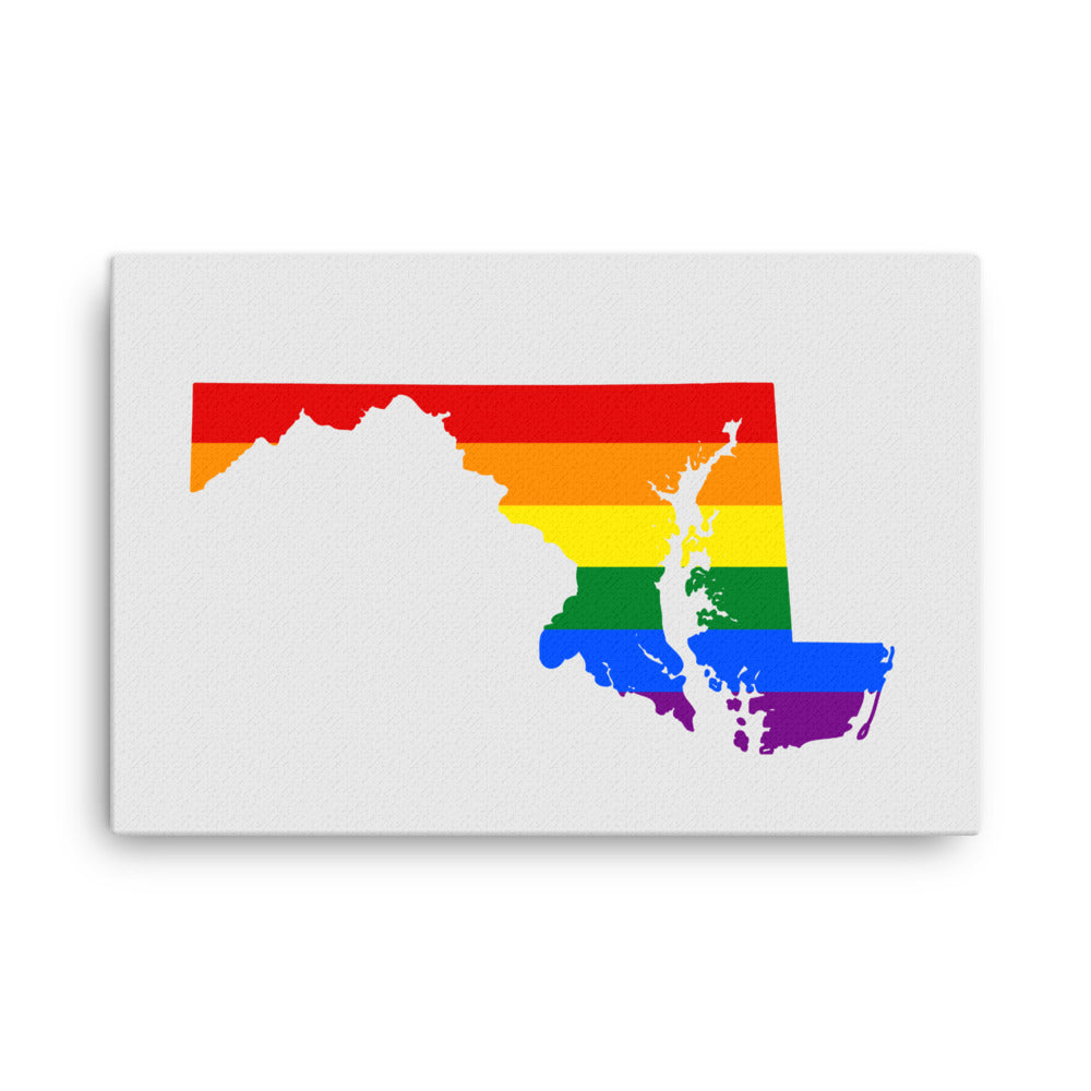 Maryland LGBTQ Pride Canvas Wall Art 24″×36″ Pride Maryland thin-canvas-_in_-24x36-front-642e21ebb32e9