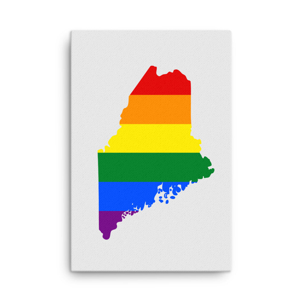 Maine LGBTQ Pride Canvas Wall Art 24″×36″ Pride Maine thin-canvas-_in_-24x36-front-642e224a2cb1a