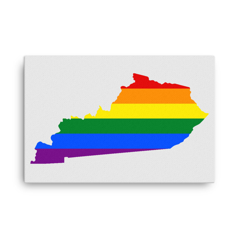 Kentucky LGBTQ Pride Canvas Wall Art 24″×36″ Pride Kentucky thin-canvas-_in_-24x36-front-642e236374576