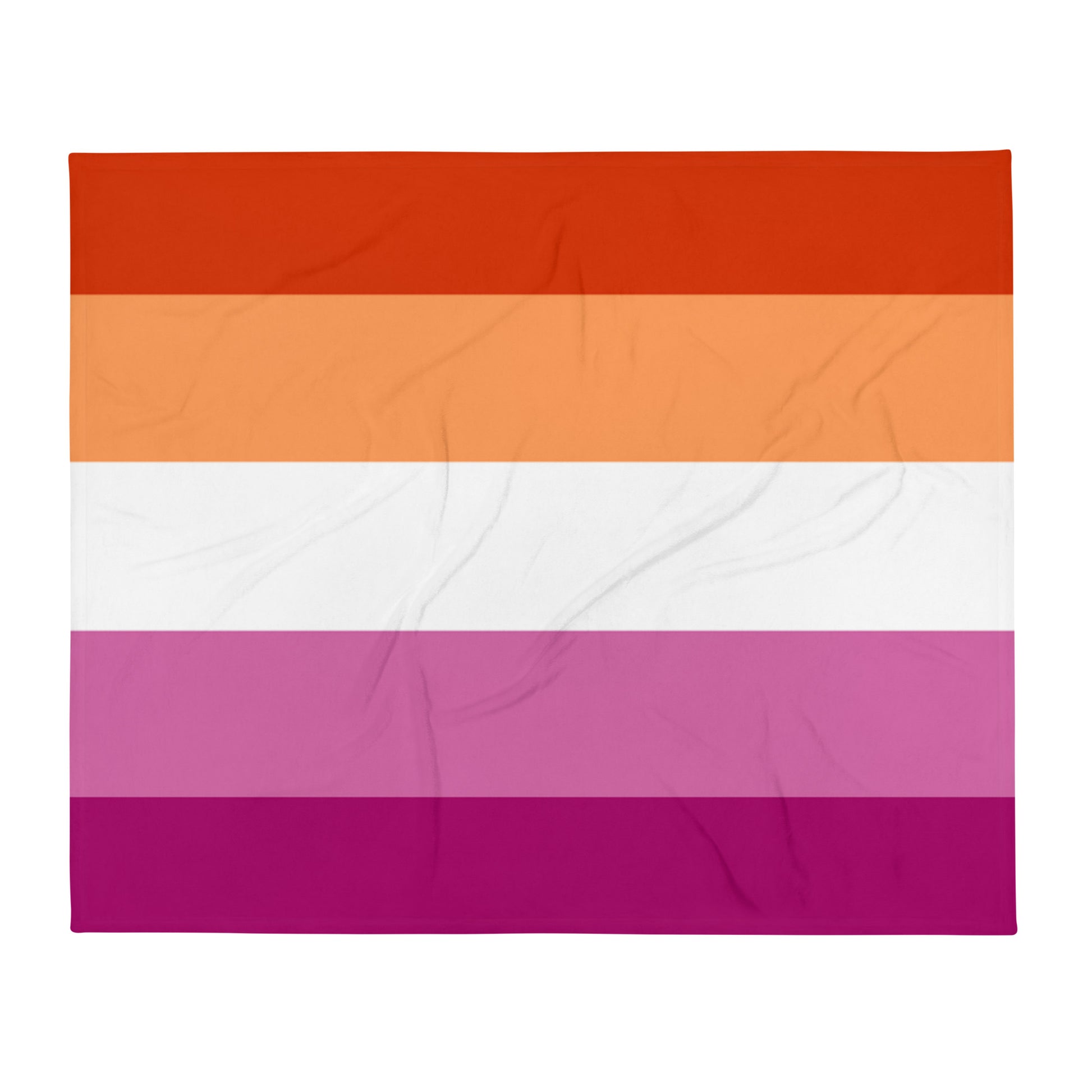 Lesbian Pride Flag Throw Blanket 50in×60in Lesbian throw-blanket-50x60-front-63759be91b883