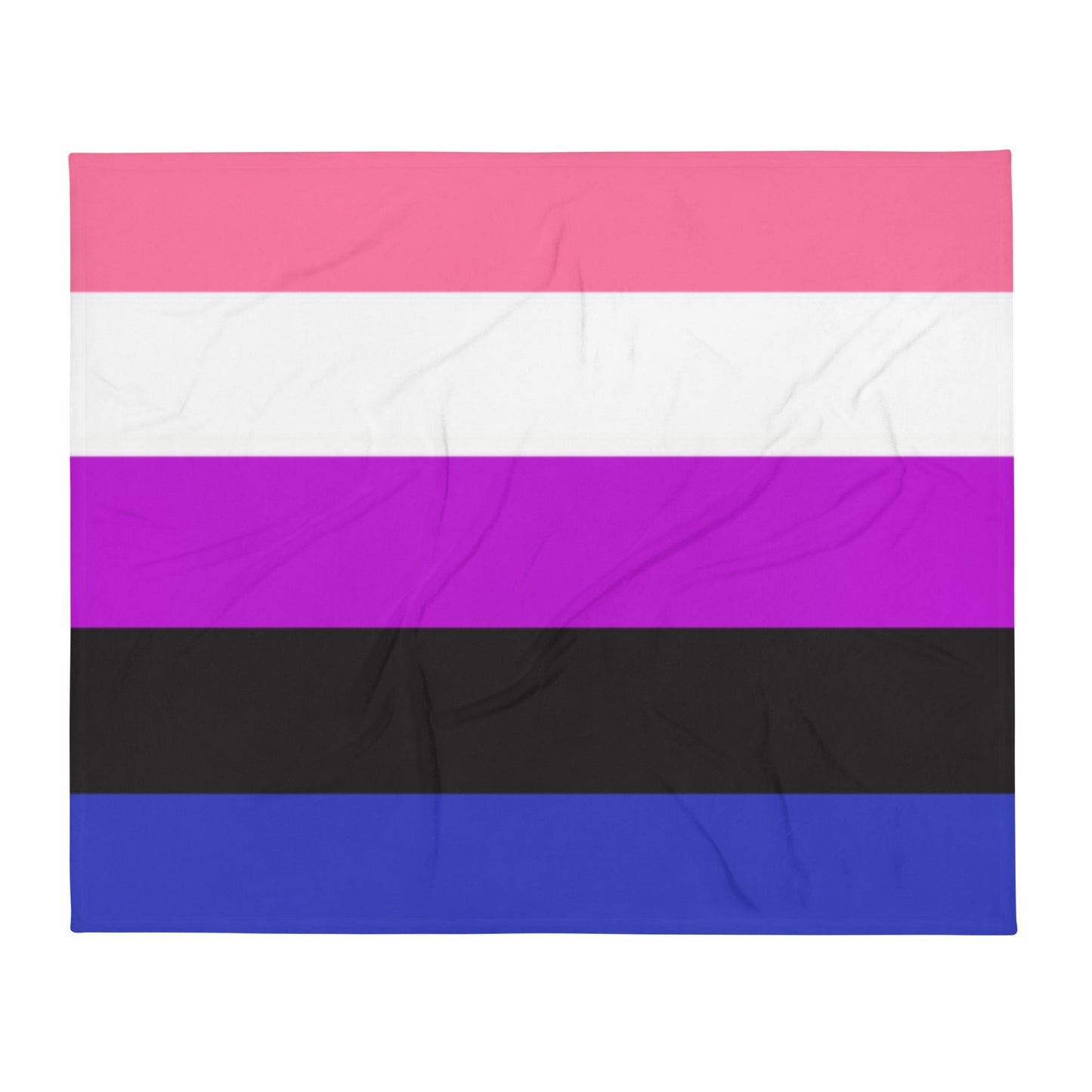 Genderfluid Pride Flag Throw Blanket 50in×60in Genderfluid throw-blanket-50x60-front-63759cb26ca31