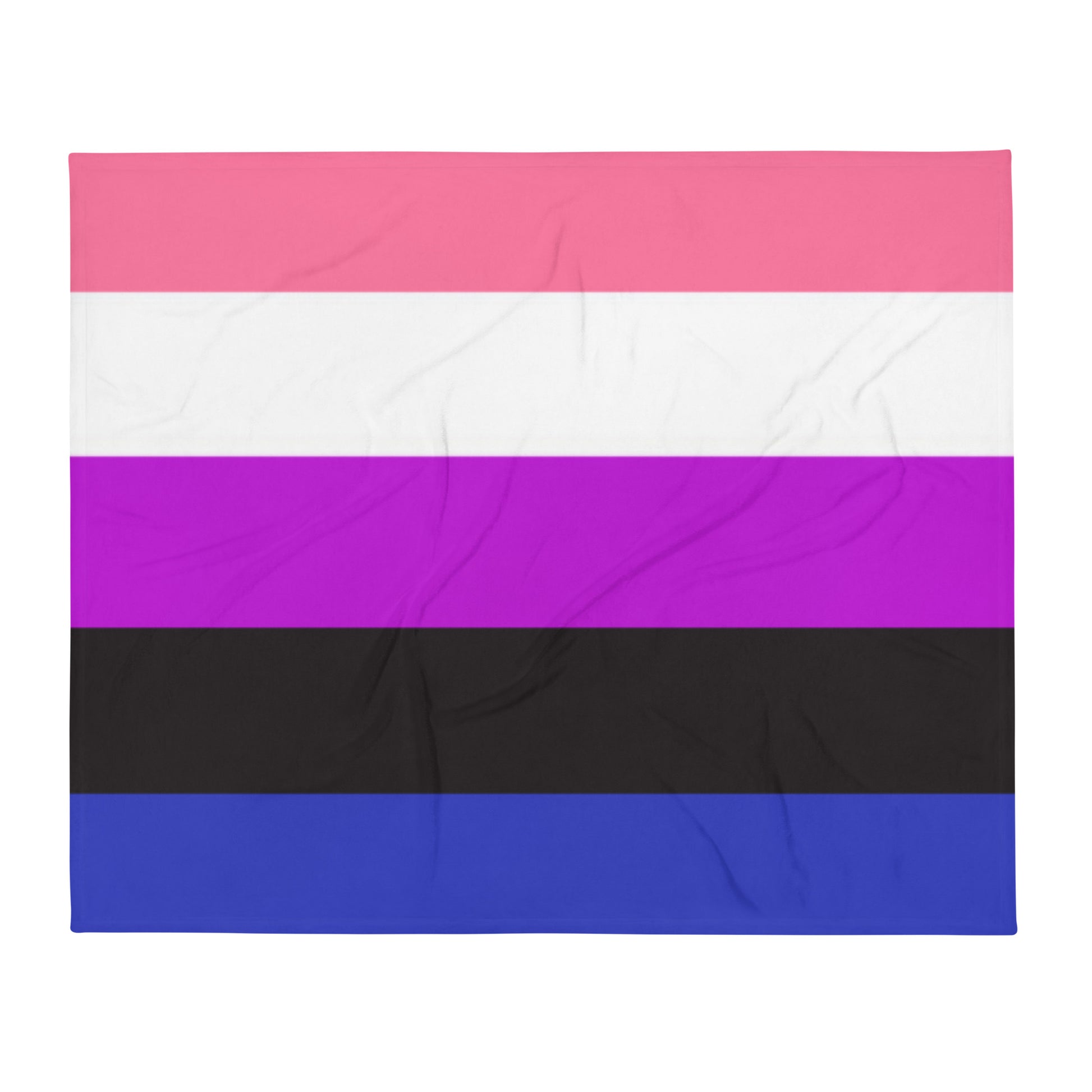 Genderfluid Pride Flag Throw Blanket 50in×60in Genderfluid throw-blanket-50x60-front-63759cb26ca31