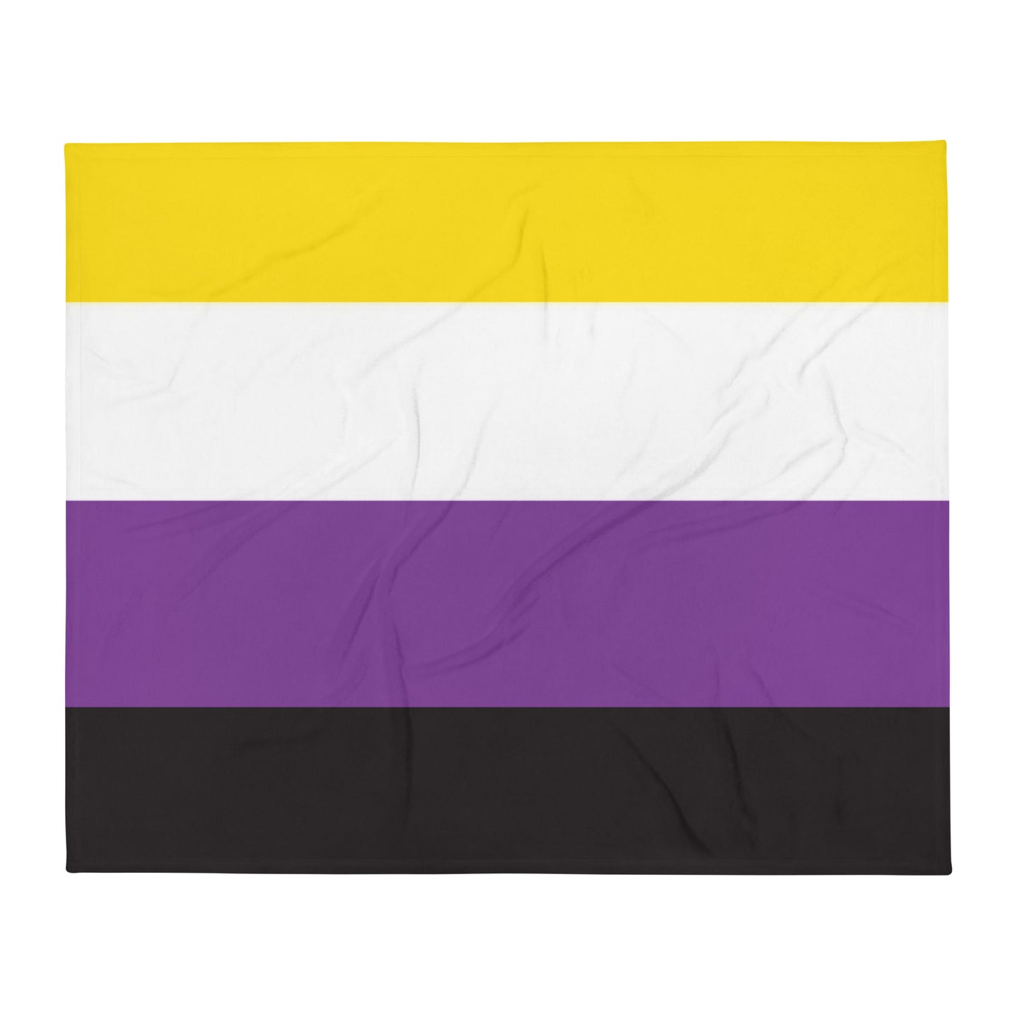 Nonbinary Enby Pride Flag Throw Blanket 50in×60in Nonbinary throw-blanket-50x60-front-63759d045f9bd