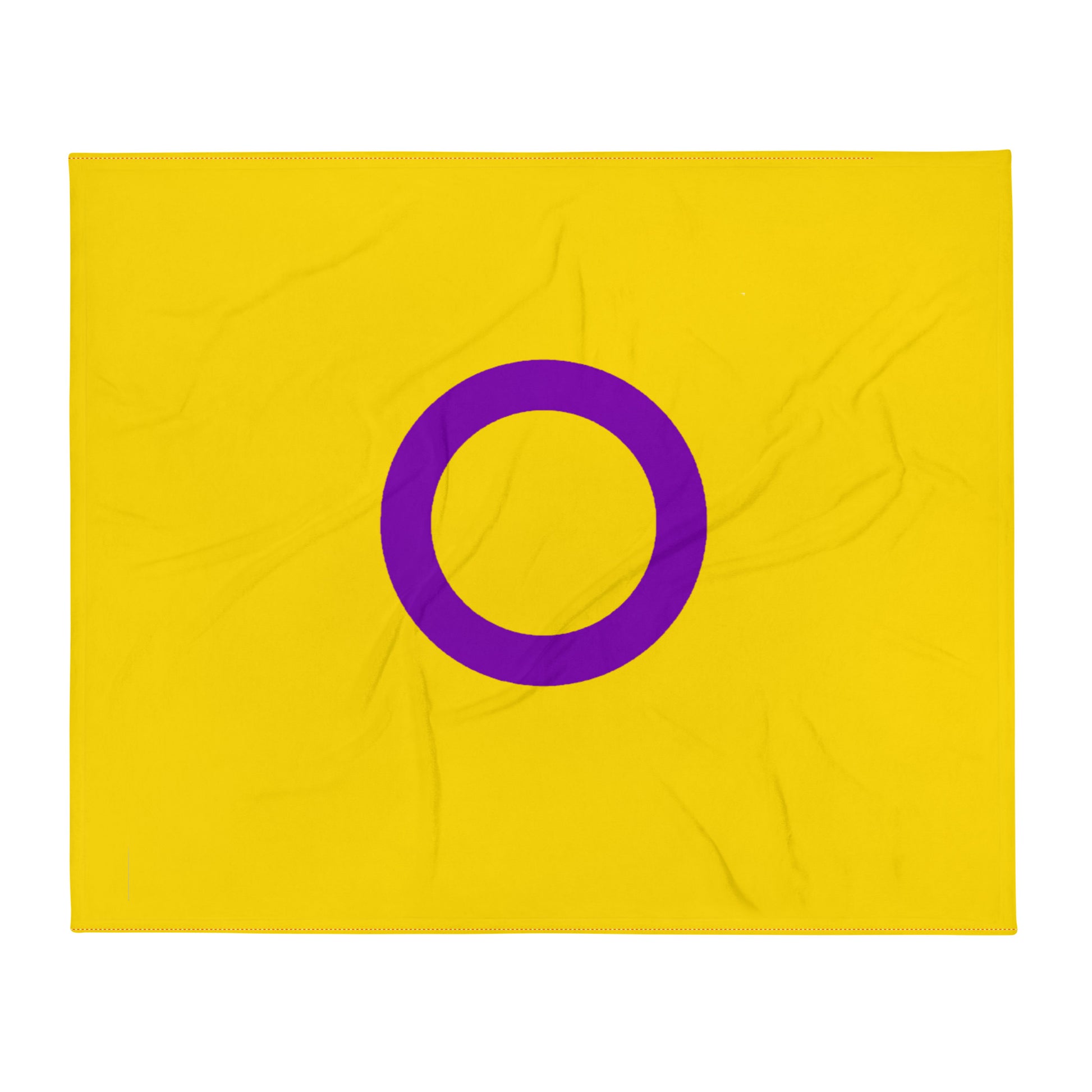 Intersex Pride Flag Throw Blanket 50in×60in Intersex throw-blanket-50x60-front-6376fdffb6ee3