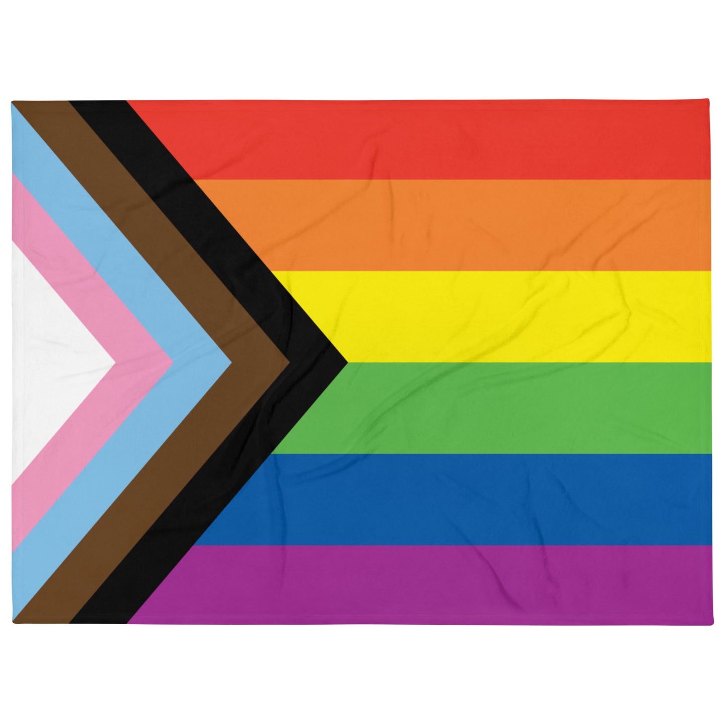 LGBTQ Pride Throw Blanket - Progress Pride Flag Daniel Quasar 60in×80in Pride throw-blanket-60x80-front-63759bb562464