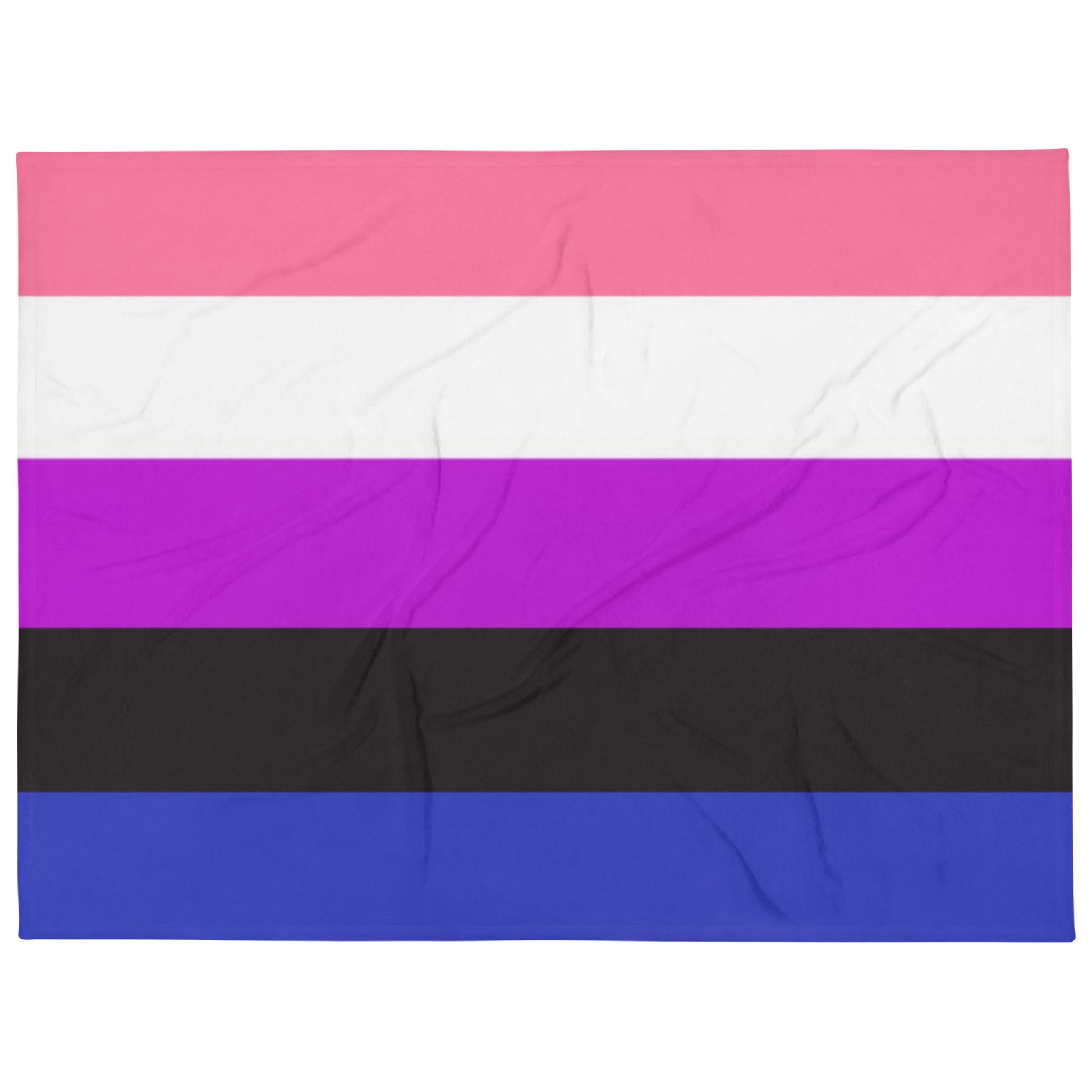 Genderfluid Pride Flag Throw Blanket 60in×80in Genderfluid throw-blanket-60x80-front-63759cb26b37f