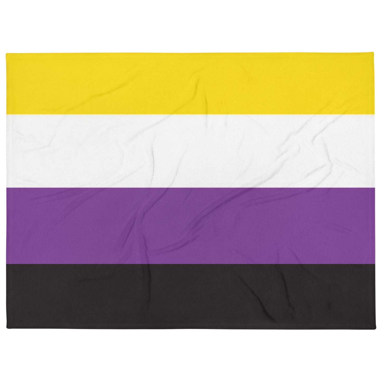 Nonbinary Enby Pride Flag Throw Blanket 60in×80in Nonbinary throw-blanket-60x80-front-63759d045e2de