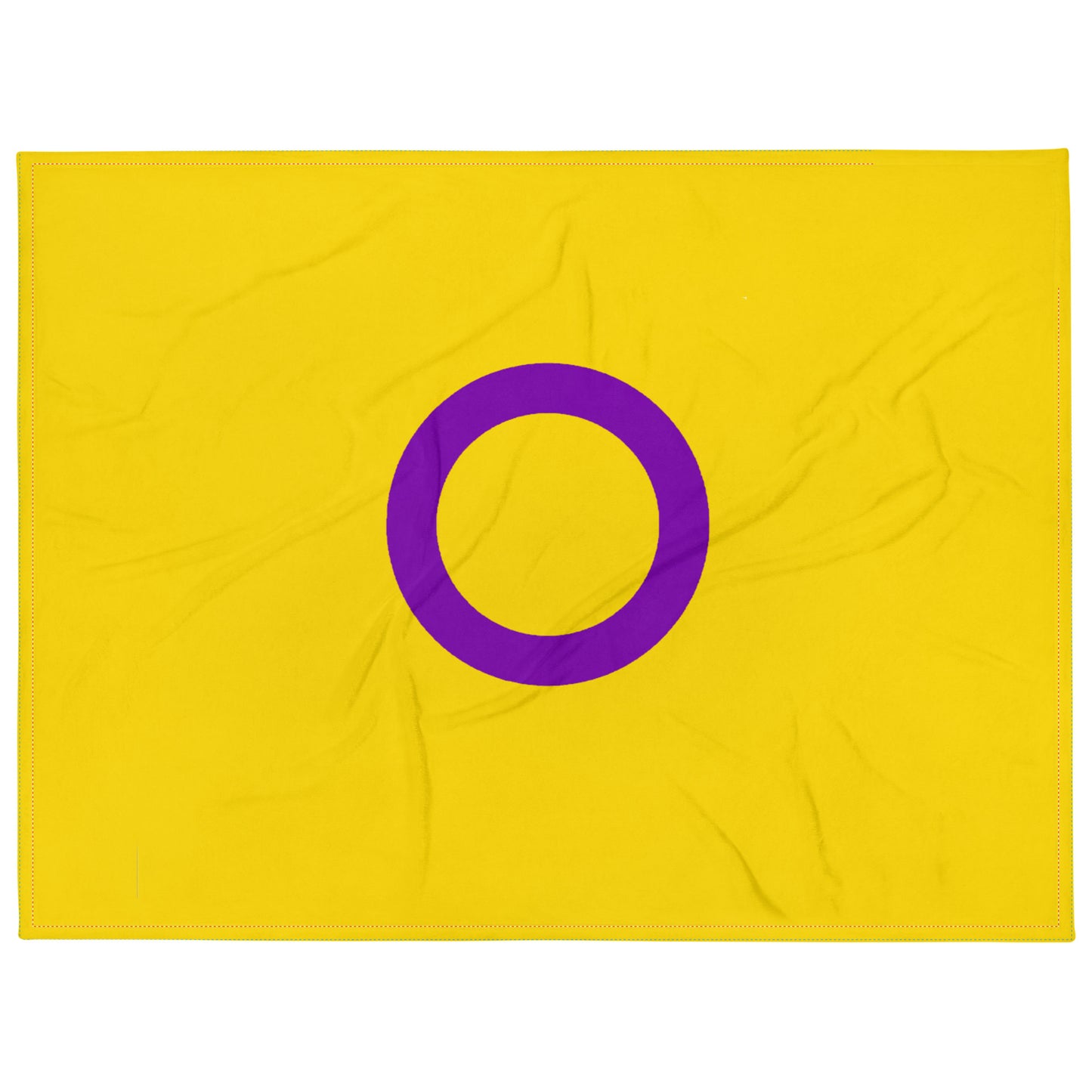 Intersex Pride Flag Throw Blanket 60in×80in Intersex throw-blanket-60x80-front-6376fdffb4e79