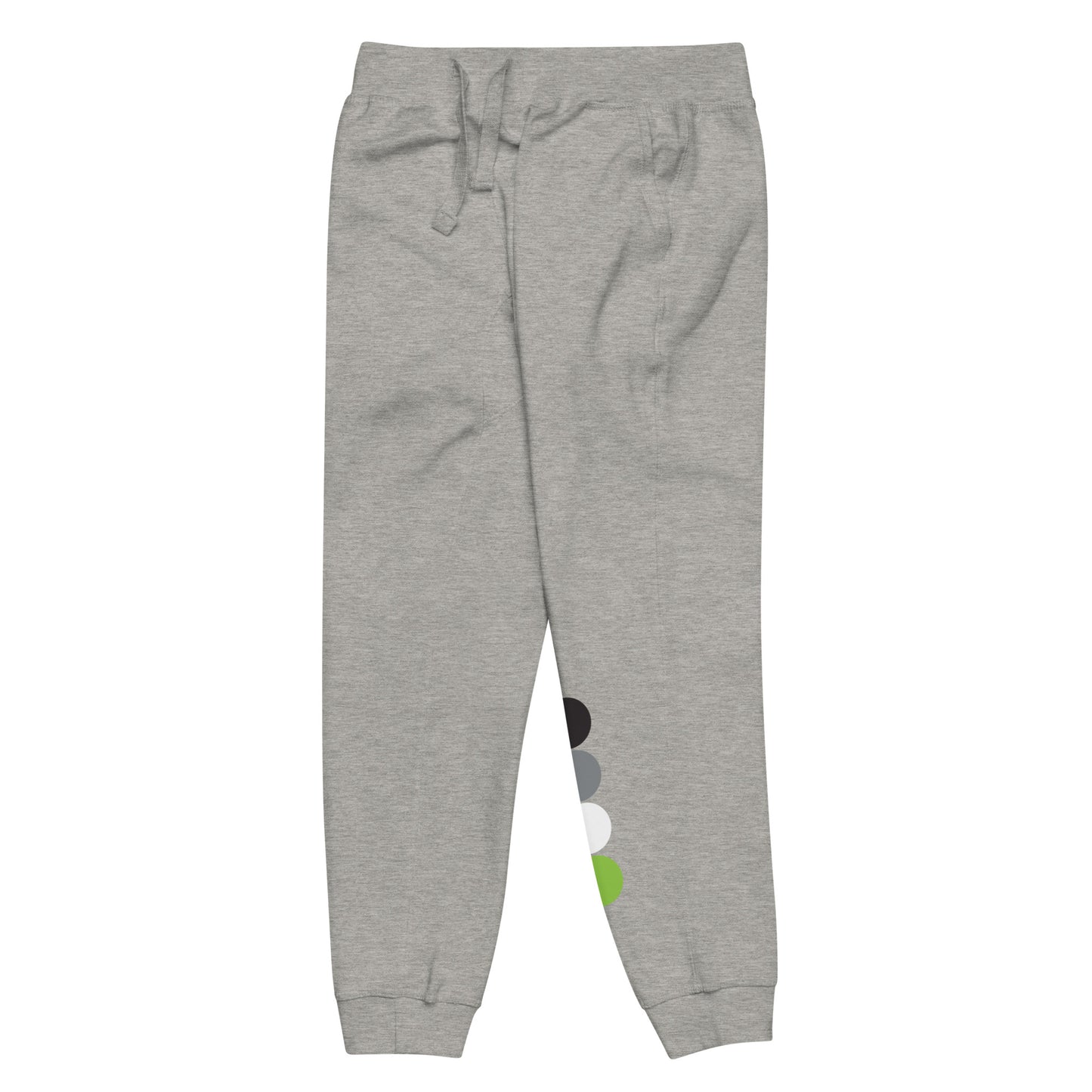 Agender Pride Sweatpants with Circles unisex-fleece-sweatpants-carbon-grey-front-left-638bc564dd61f