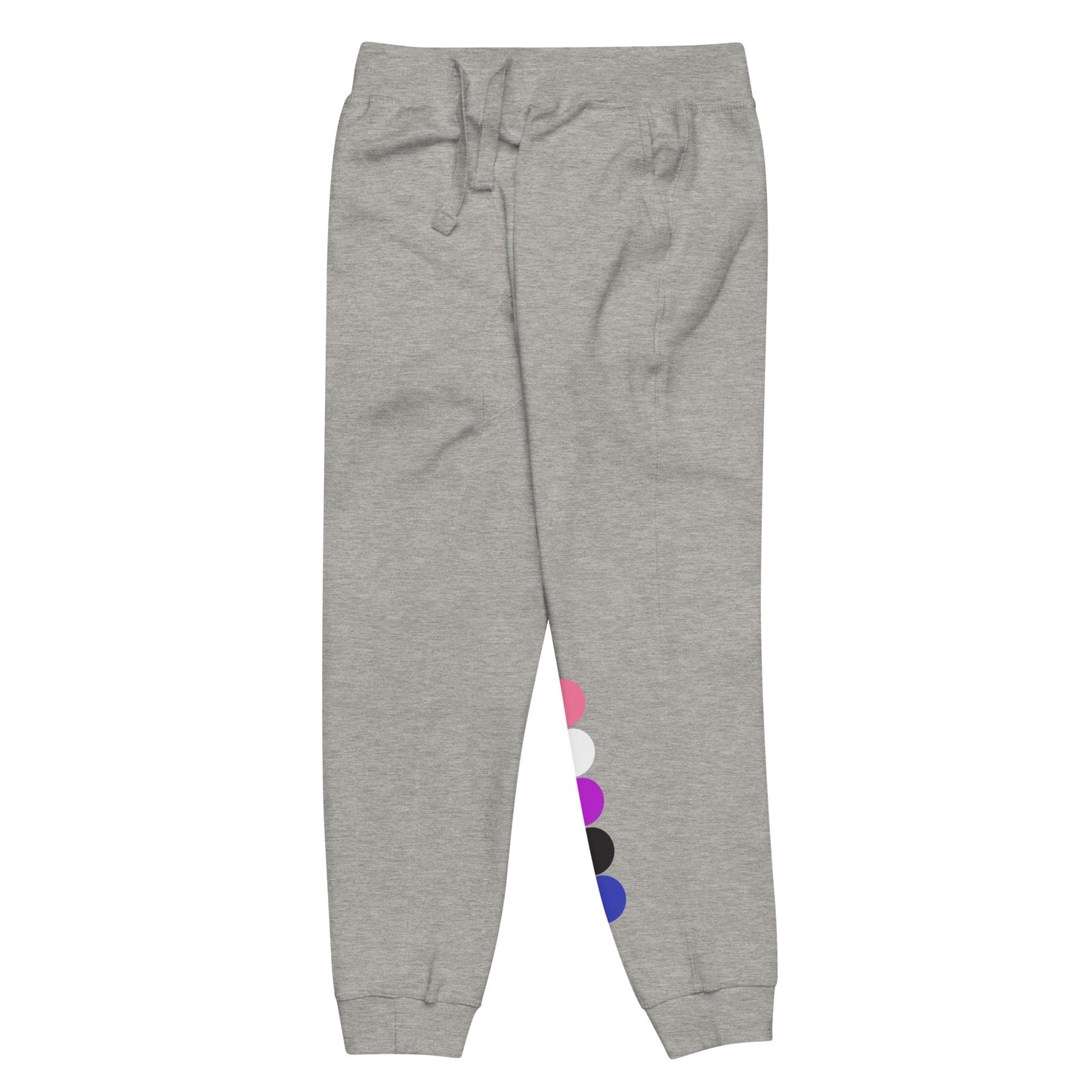 Genderfluid Pride Sweatpants - Circles unisex-fleece-sweatpants-carbon-grey-front-left-638bc62d45f46