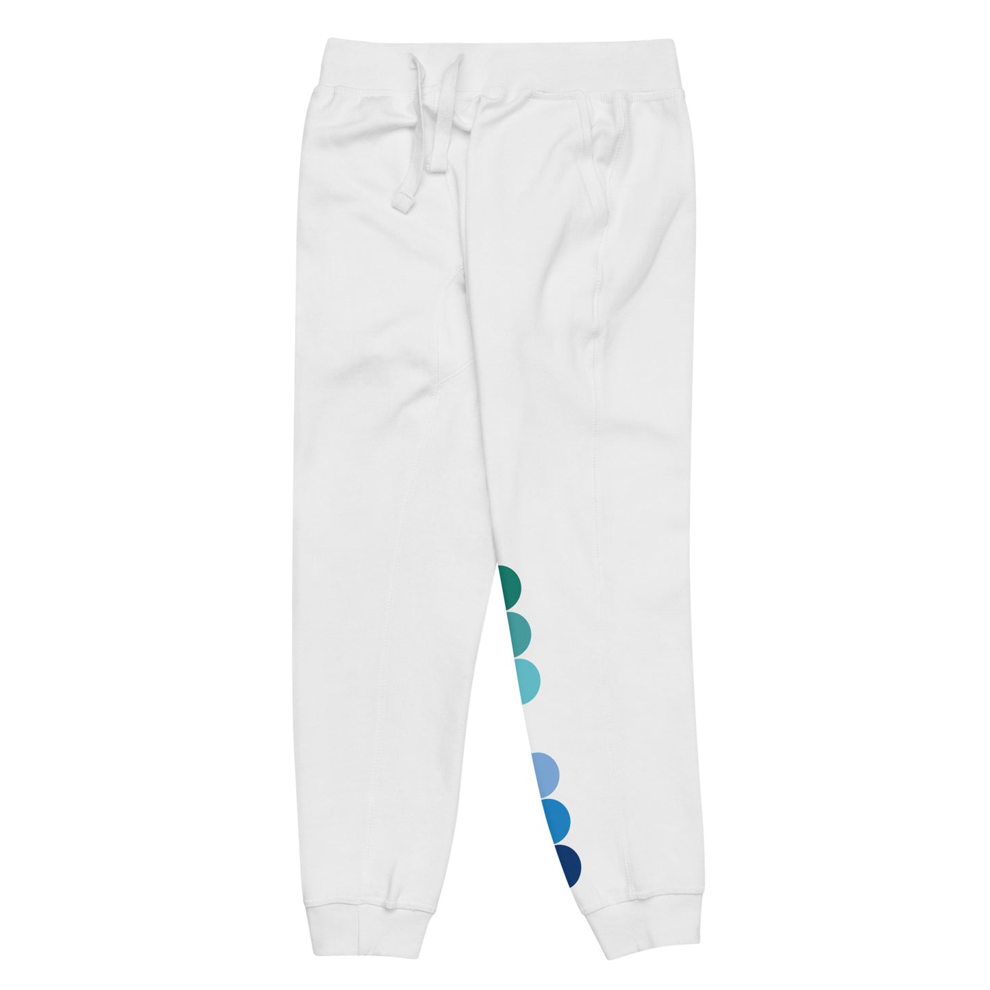 Gay MLM Pride Sweatpants - Vincian Circle unisex-fleece-sweatpants-white-front-left-63bb9419049cb