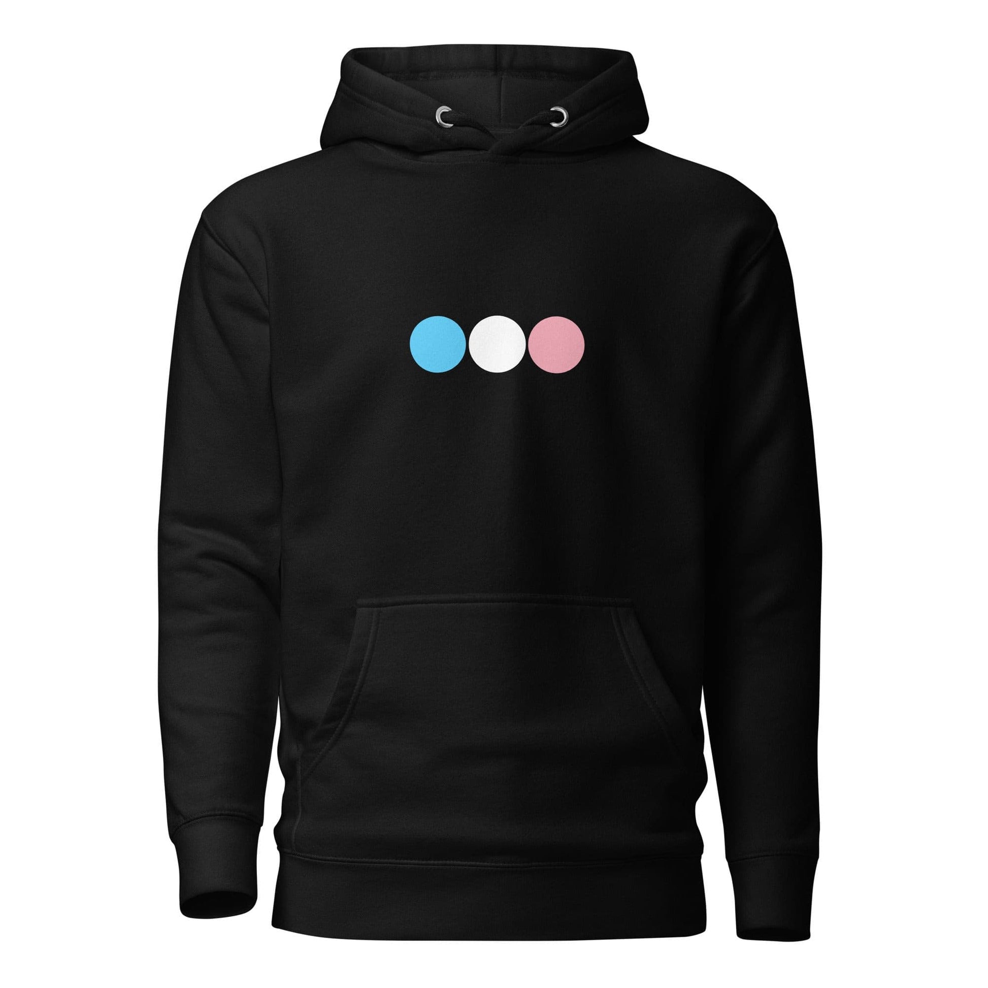 Transgender Trans Pride Hoodie - Circles Black Transgender unisex-premium-hoodie-black-front-638ad0869e348