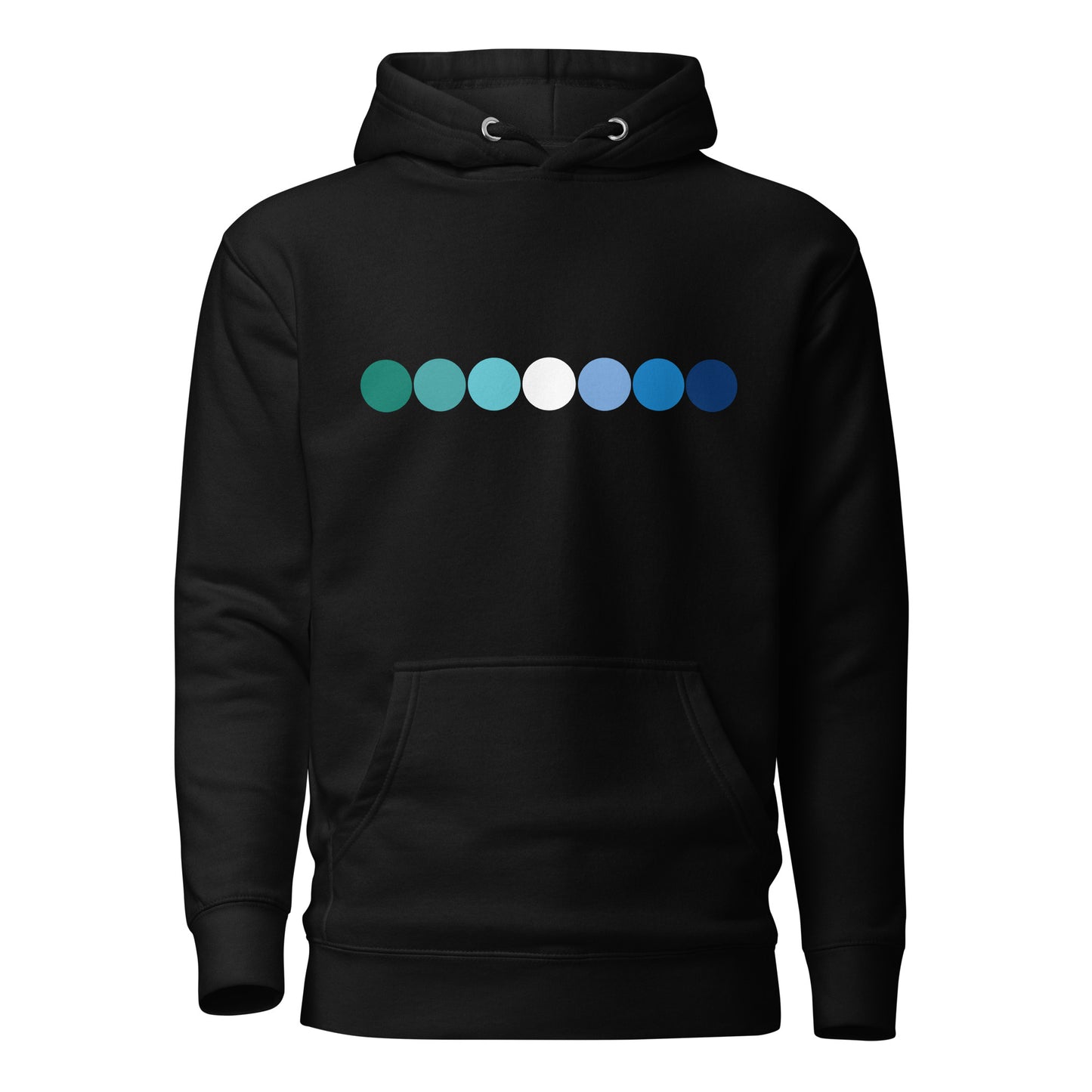 Gay MLM Vincian Pride Hoodie - Circles Black Gay unisex-premium-hoodie-black-front-639a75a1cd247