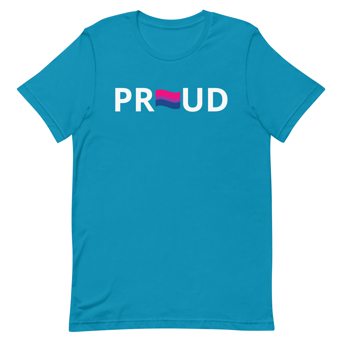 Bisexual Bi Pride Shirt Proud Aqua Bisexual unisex-staple-t-shirt-aqua-front-635dce6903661