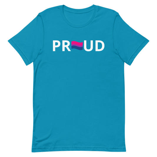 Bisexual Bi Pride Shirt Proud Aqua Bisexual unisex-staple-t-shirt-aqua-front-635dce6903661