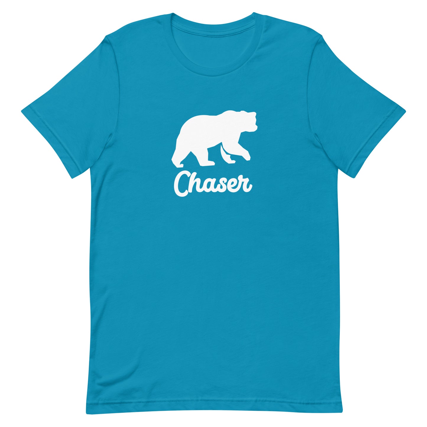 Gay Bear Pride Shirt - Bear Chaser Aqua Gay unisex-staple-t-shirt-aqua-front-63b4dc31e4618