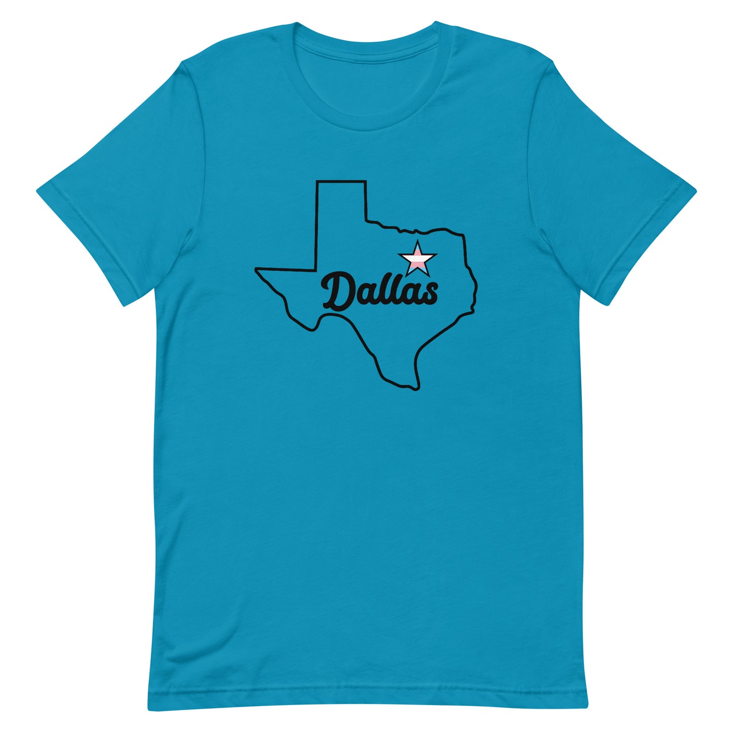 Dallas Texas Transgender Star Tee Aqua Transgender unisex-staple-t-shirt-aqua-front-63b635c9ccf8f