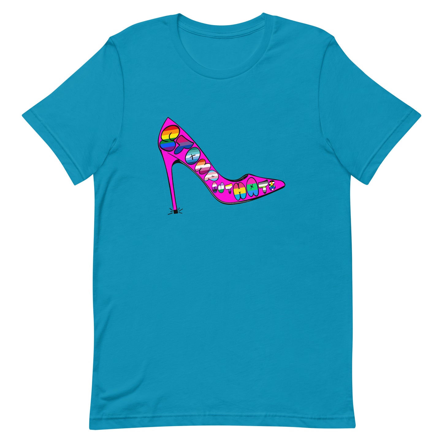 EXCLUSIVE - Stomp Out Hate Tee Aqua unisex-staple-t-shirt-aqua-front-63db22d763c3b