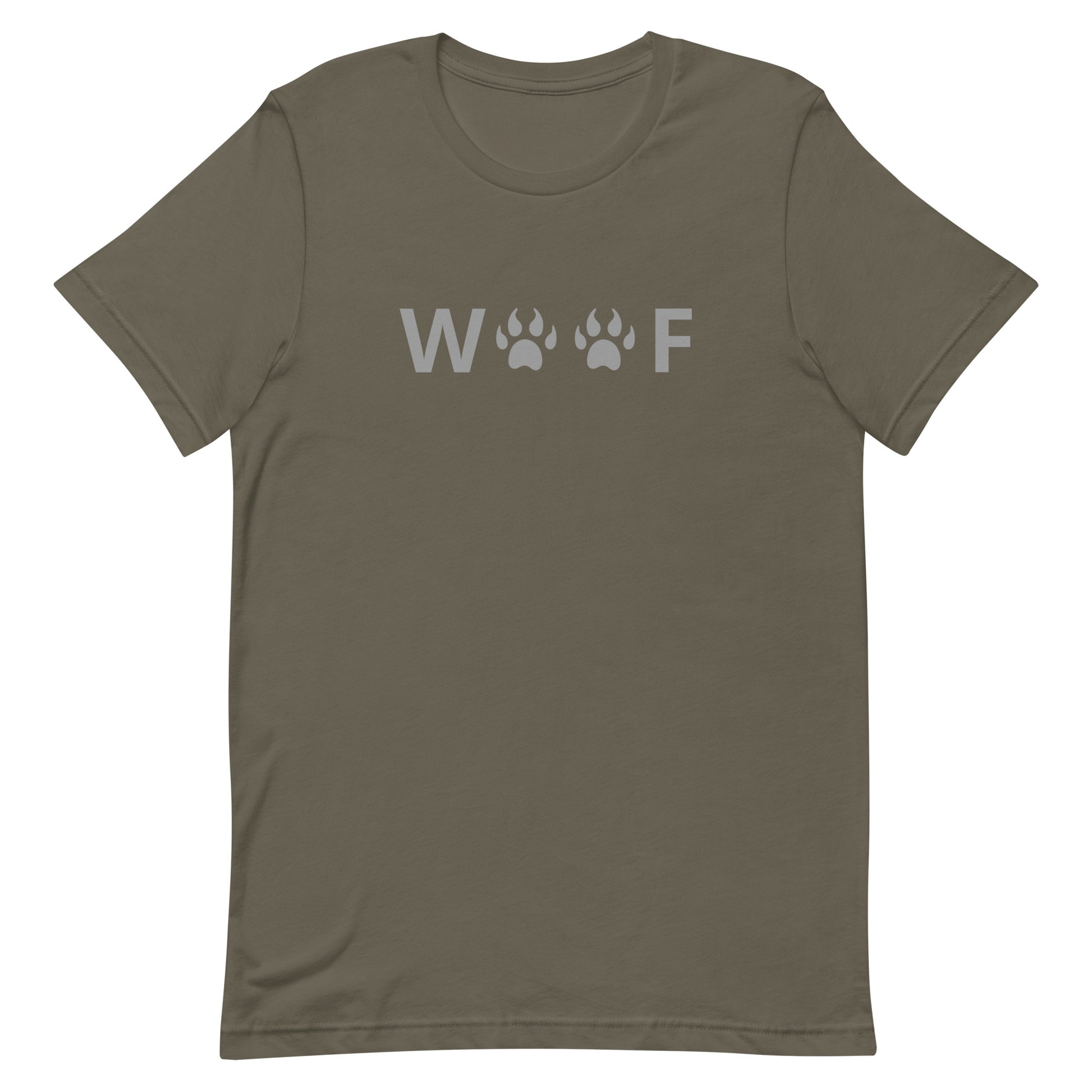 Woof T-shirt Army Gay unisex-staple-t-shirt-army-front-63b390cd912af