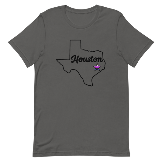 Houston Texas Genderfluid Star Tee Asphalt Genderfluid unisex-staple-t-shirt-asphalt-front-635c01f29dbb3