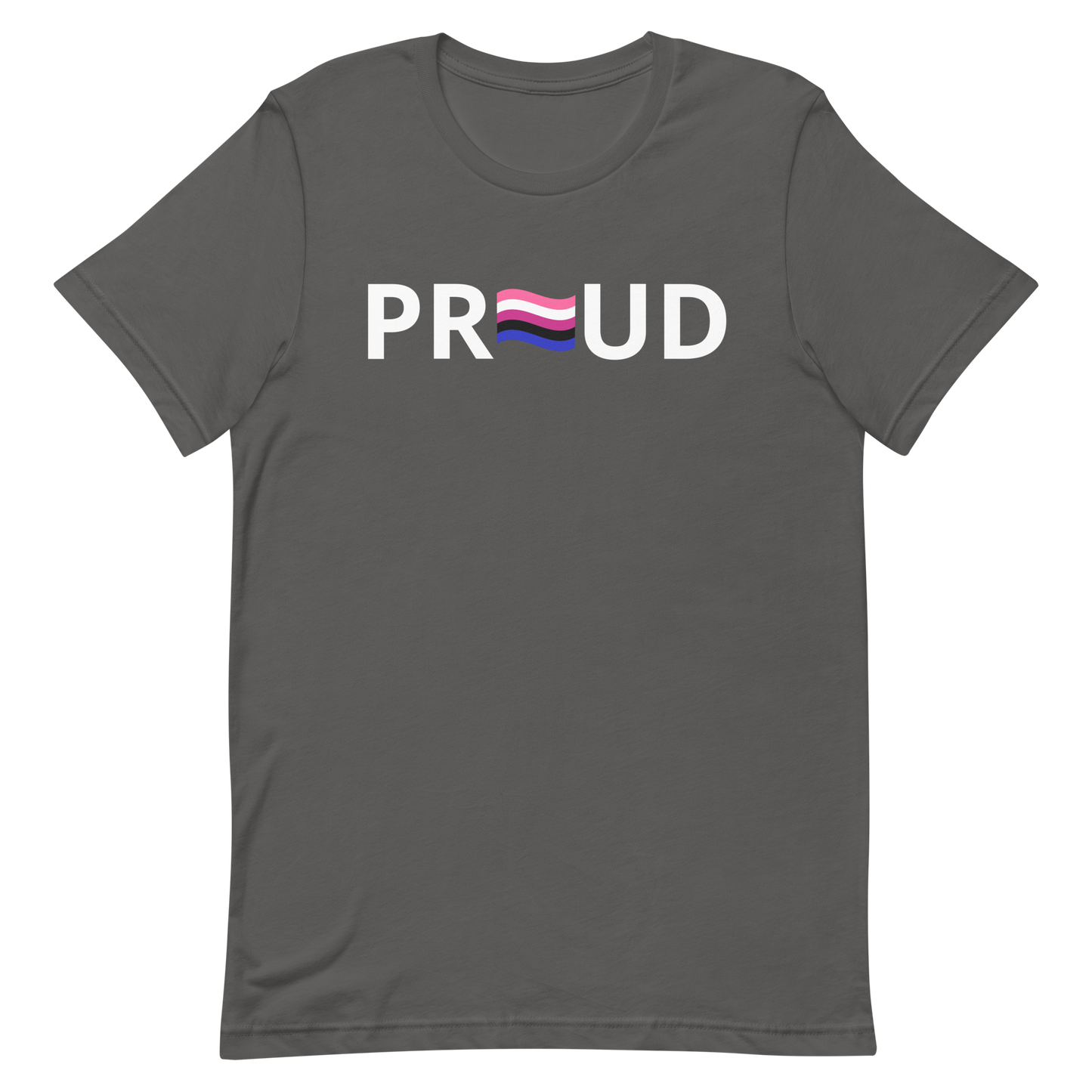 Genderfluid Pride T-Shirt - Proud Asphalt Genderfluid unisex-staple-t-shirt-asphalt-front-635dde8f3245d