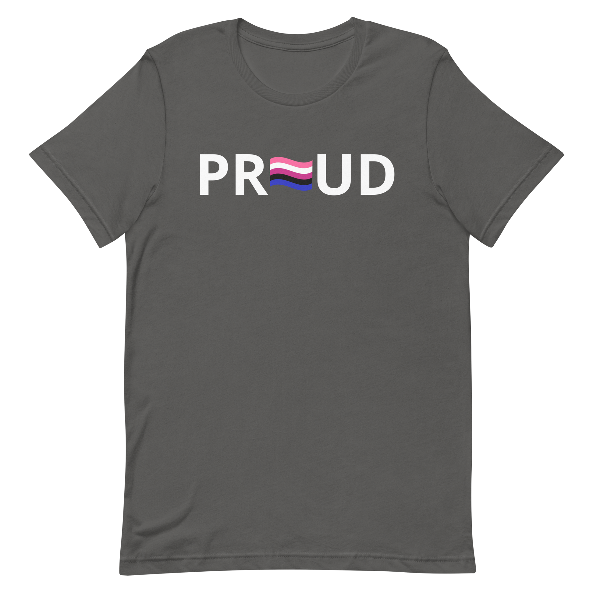 Genderfluid Pride T-Shirt - Proud Asphalt Genderfluid unisex-staple-t-shirt-asphalt-front-635dde8f3245d