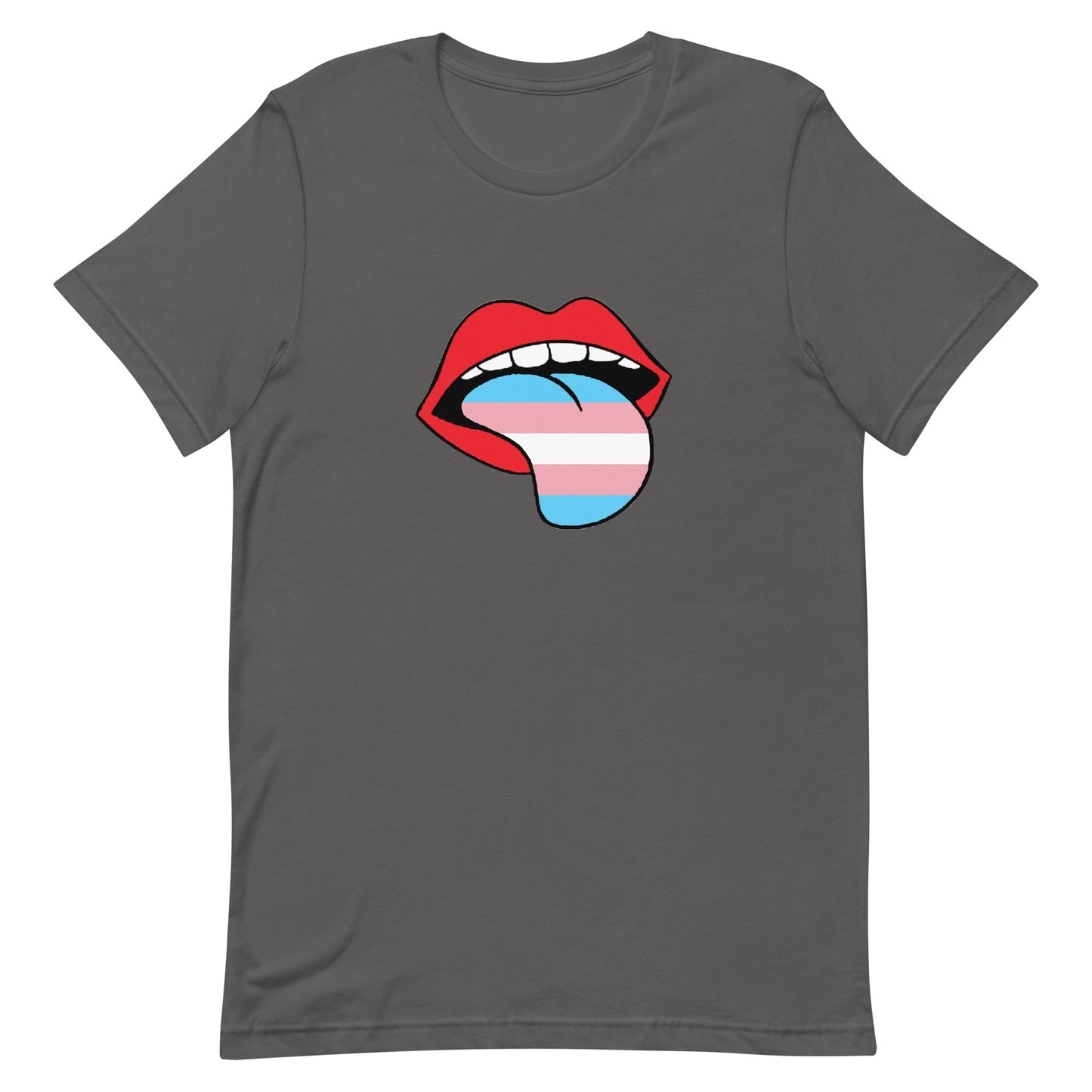 Transgender Trans Pride T-Shirt - Tongue Asphalt Transgender unisex-staple-t-shirt-asphalt-front-63b4b9593a432