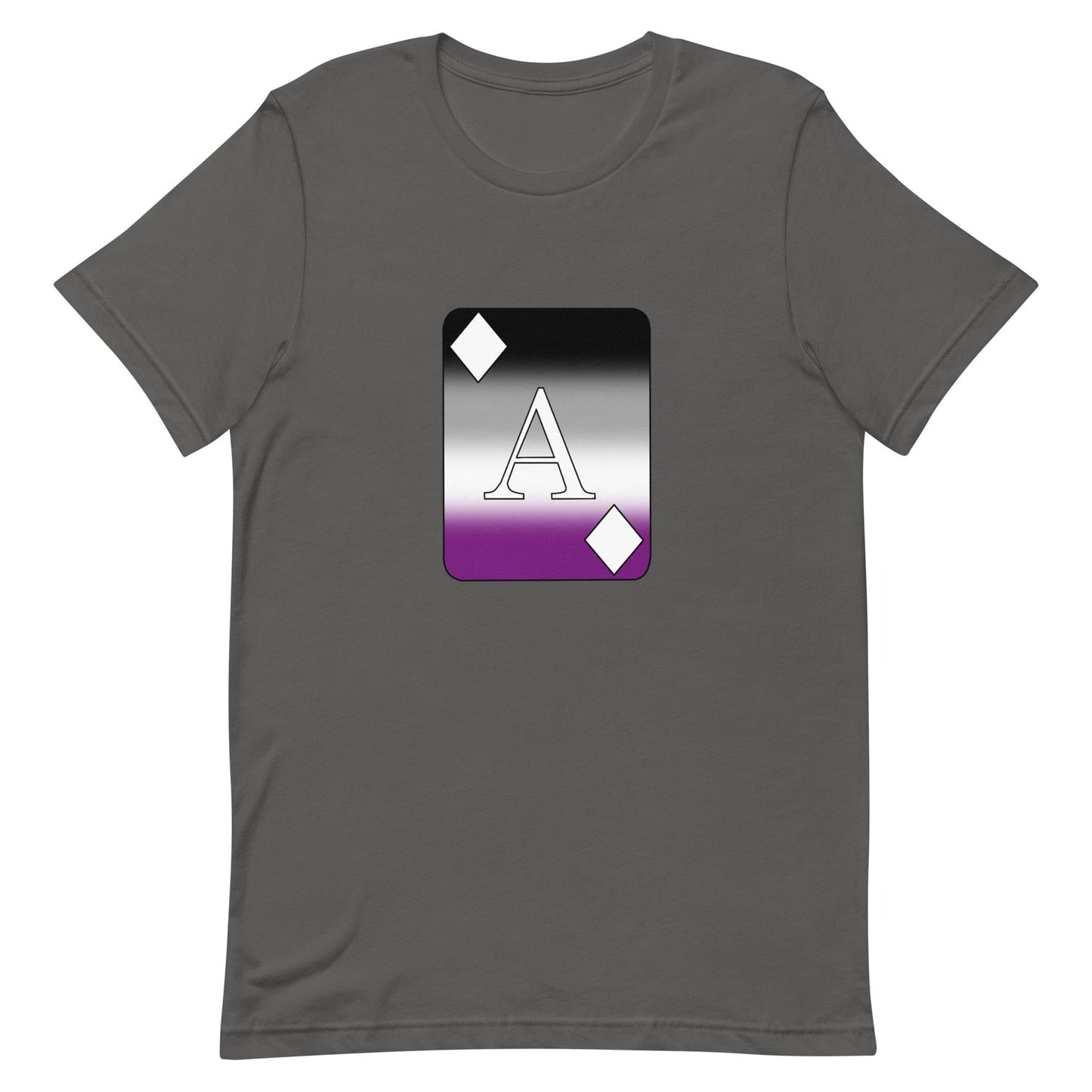 Asexual Ace Pride Shirt Ace Card Asphalt Asexual unisex-staple-t-shirt-asphalt-front-63b4d229921b5