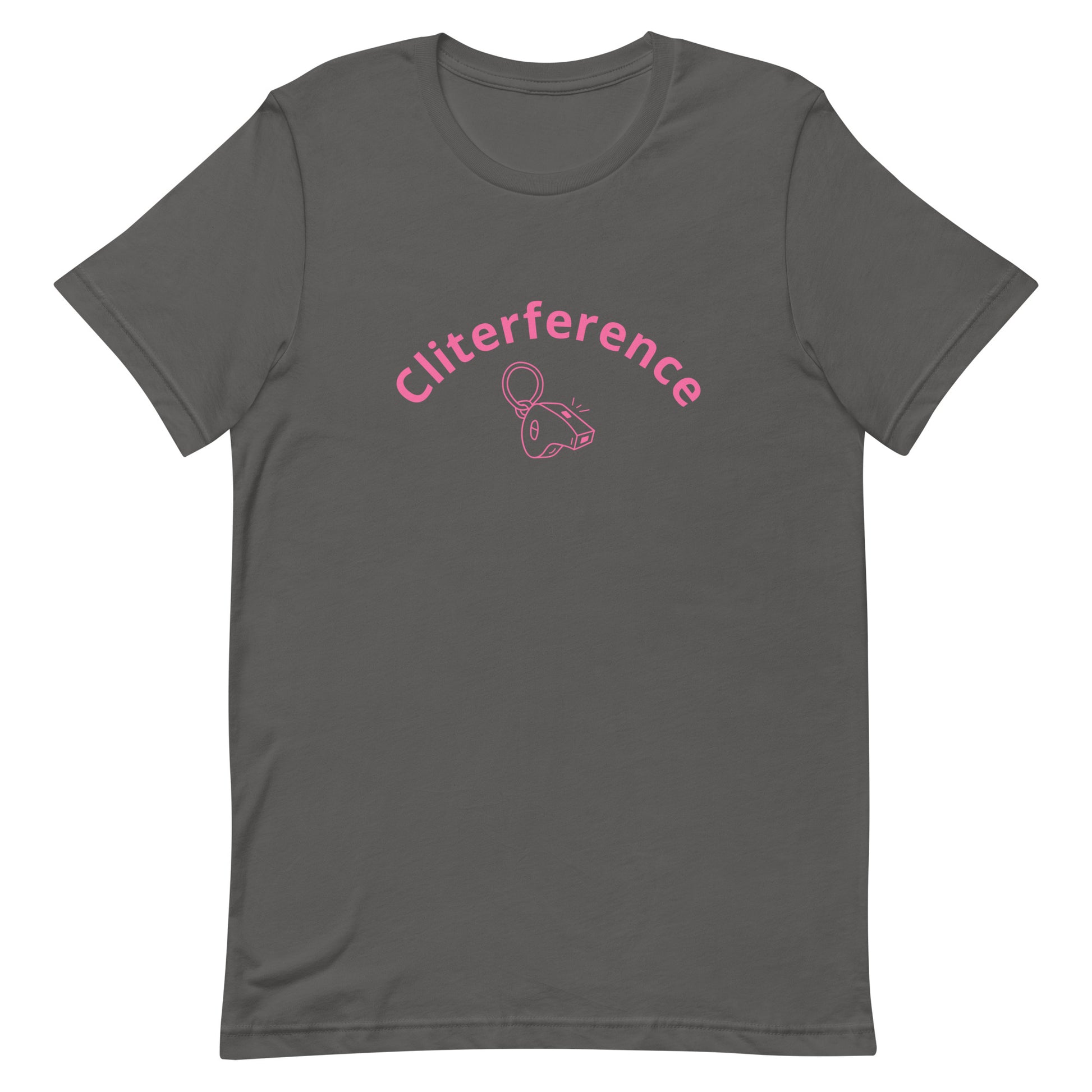 Lesbian Pride T-Shirt - Cliterference Asphalt Lesbian unisex-staple-t-shirt-asphalt-front-63b61b0f7383e