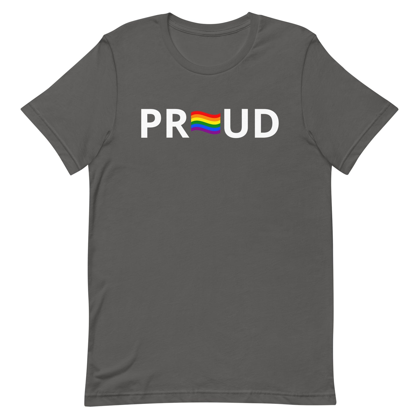 LGBTQ Pride T-Shirt - "Proud" Asphalt Pride unisex-staple-t-shirt-asphalt-front-63b76e31329be